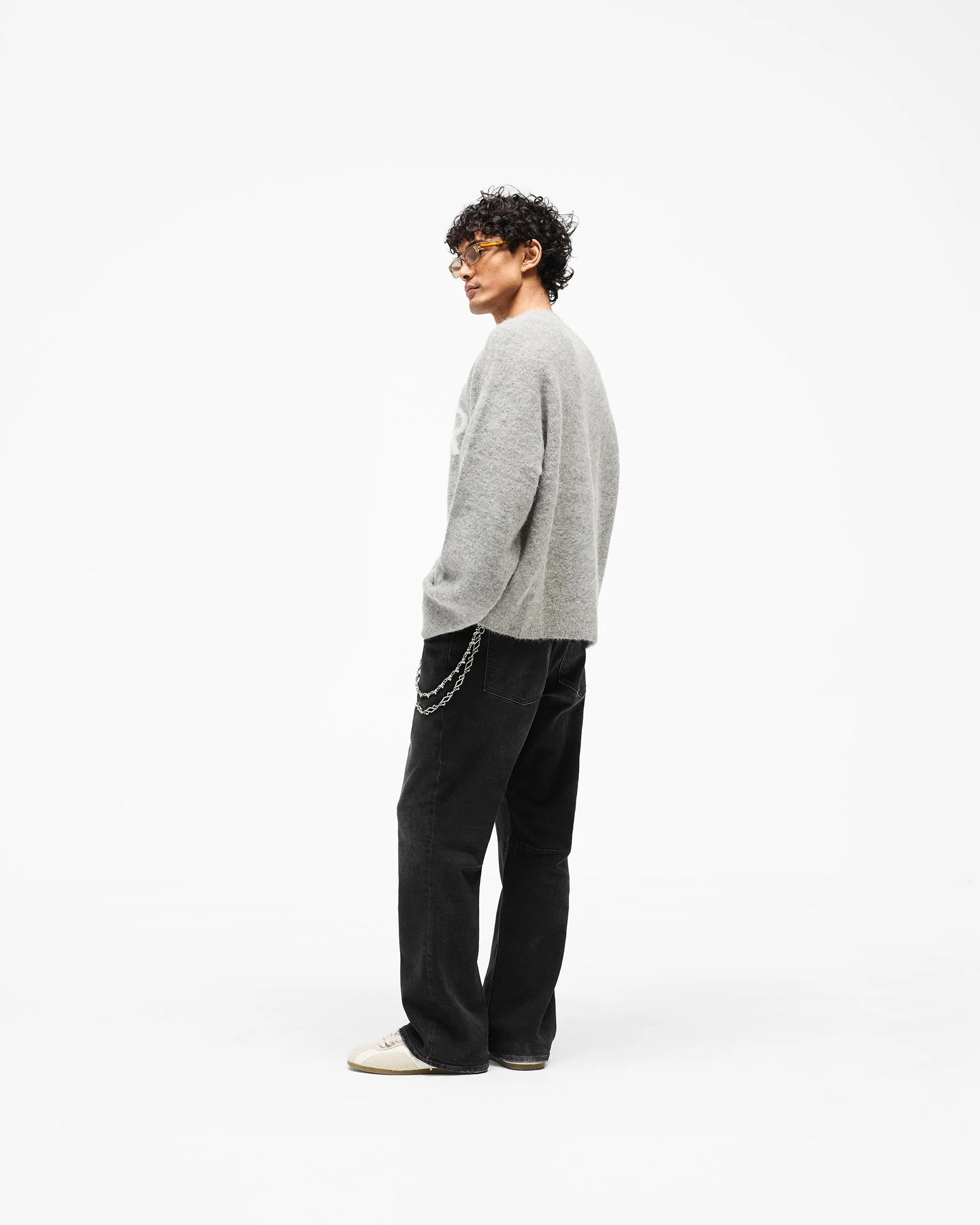 Logo Knit Sweater - Grey - Image 10