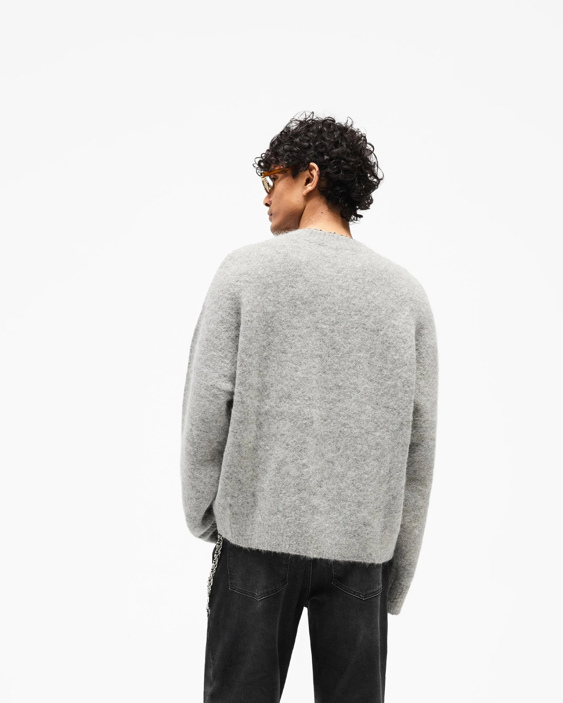 Logo Knit Sweater - Grey - Image 6
