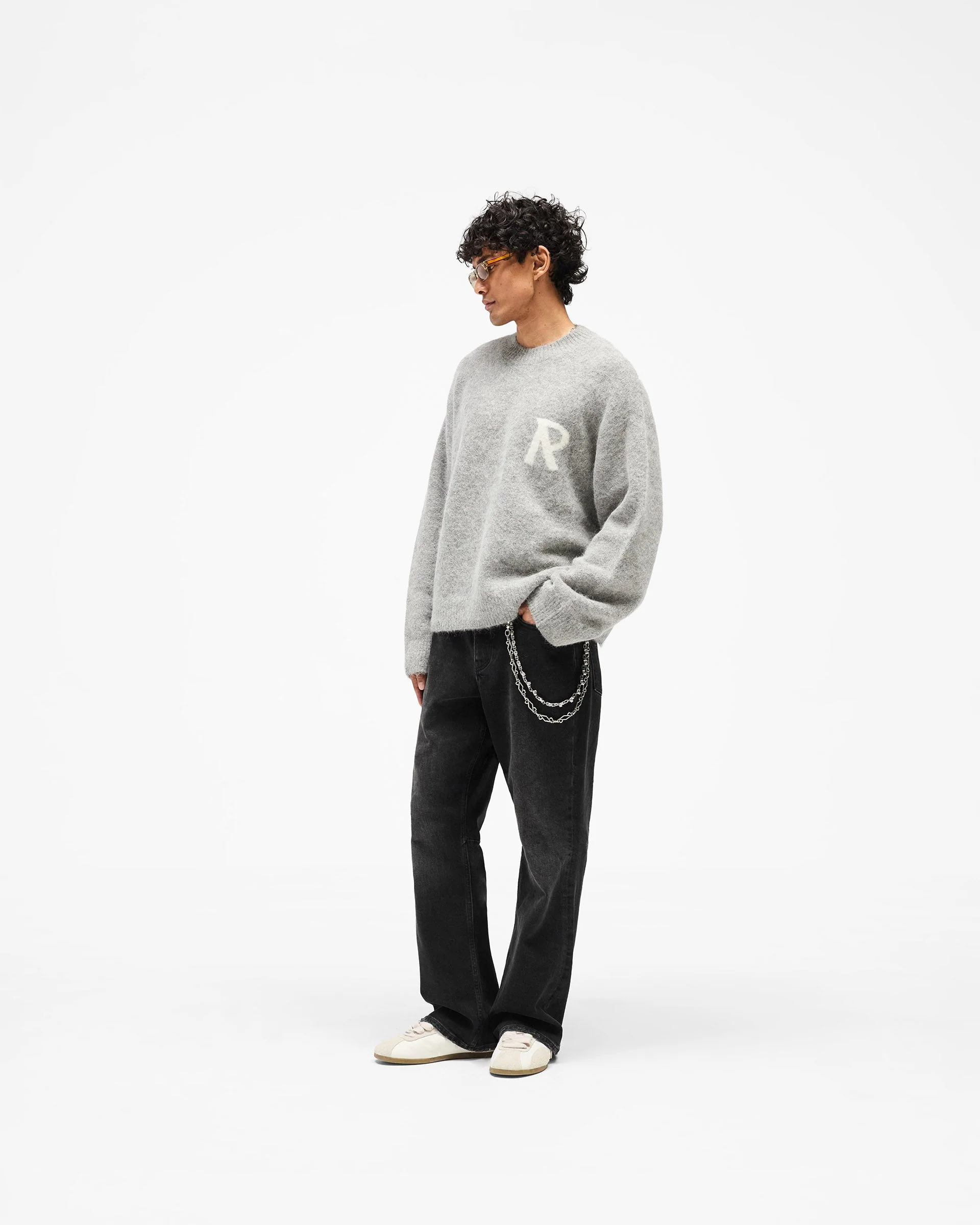Logo Knit Sweater - Grey - Image 9