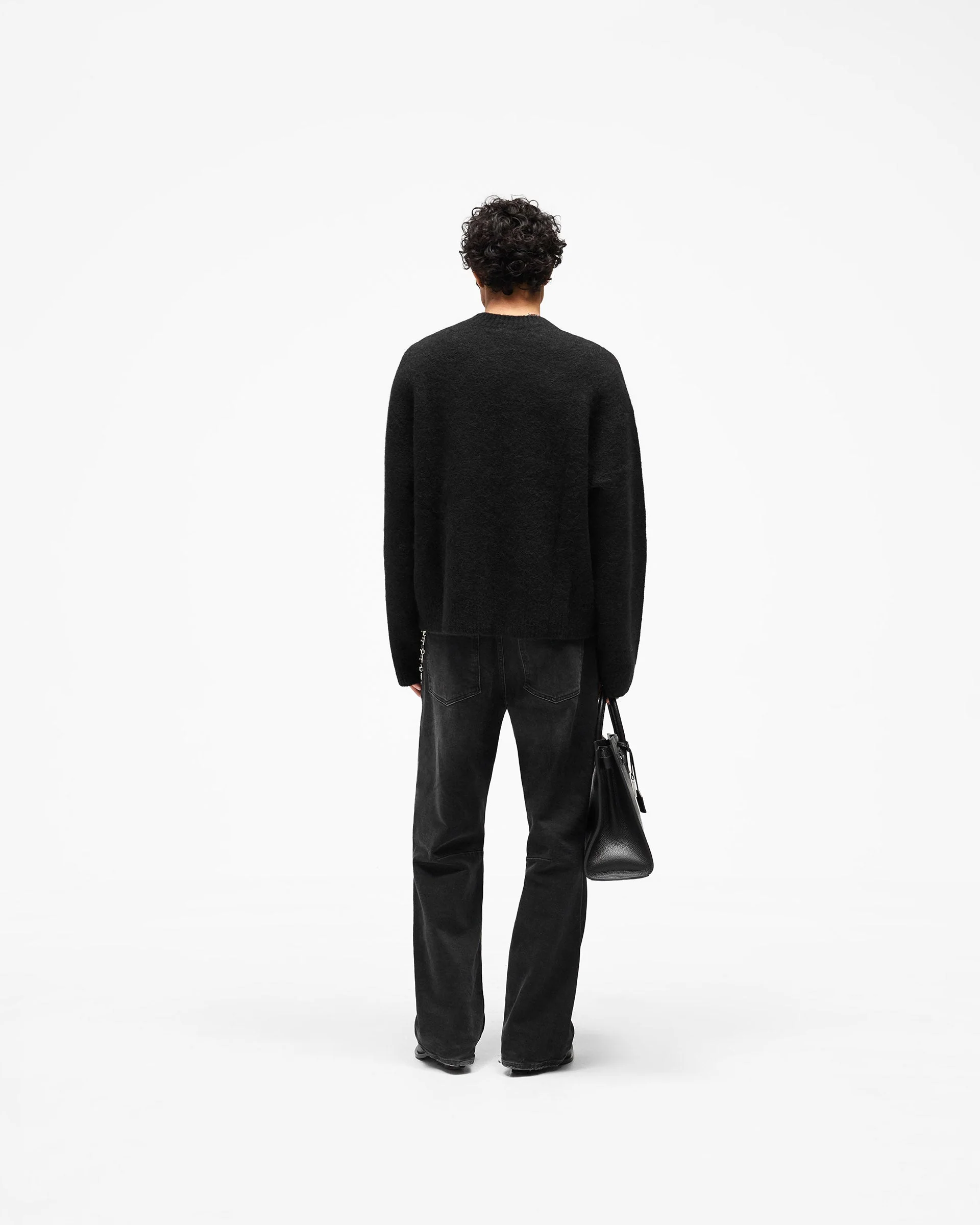 Logo Knit Sweater - Jet Black - Image 11