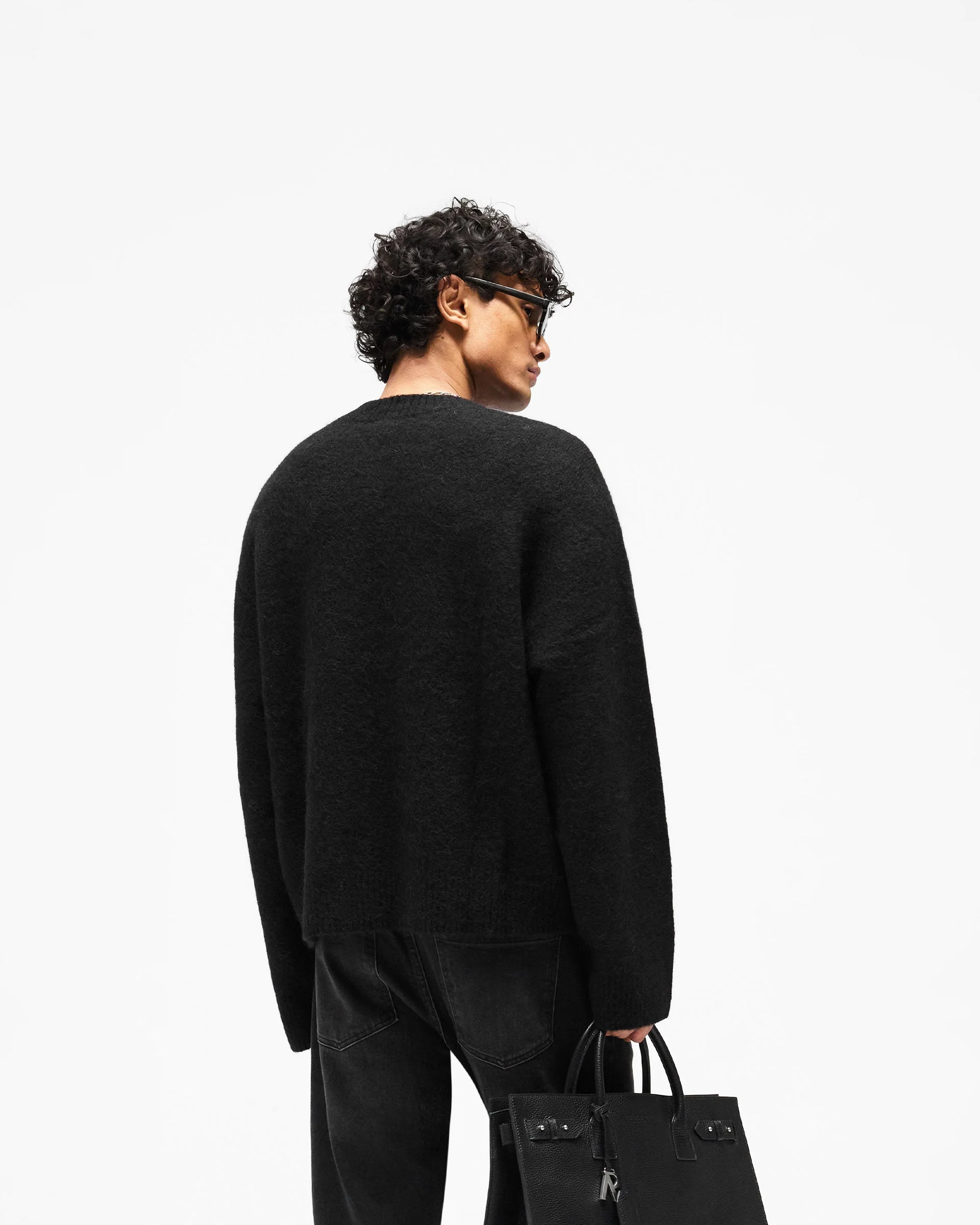 Logo Knit Sweater - Jet Black - Image 5