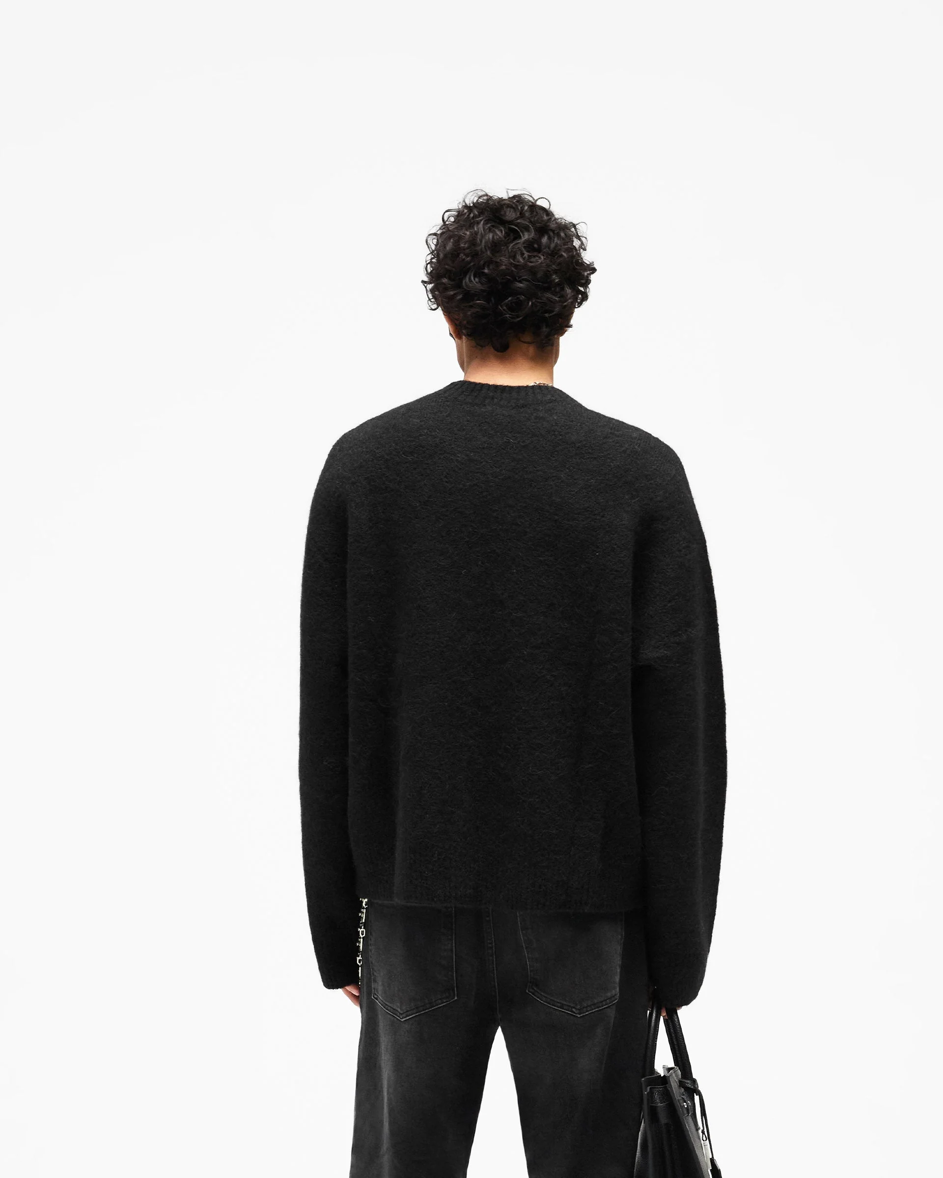 Logo Knit Sweater - Jet Black - Image 6
