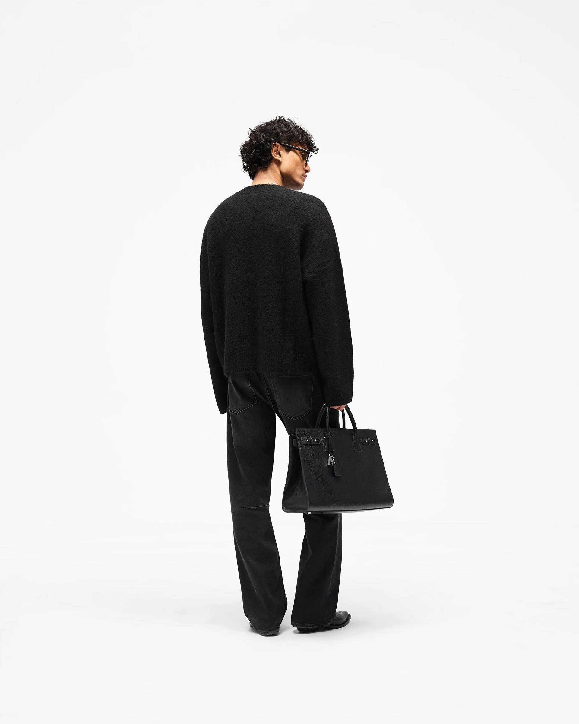 Logo Knit Sweater - Jet Black - Image 7