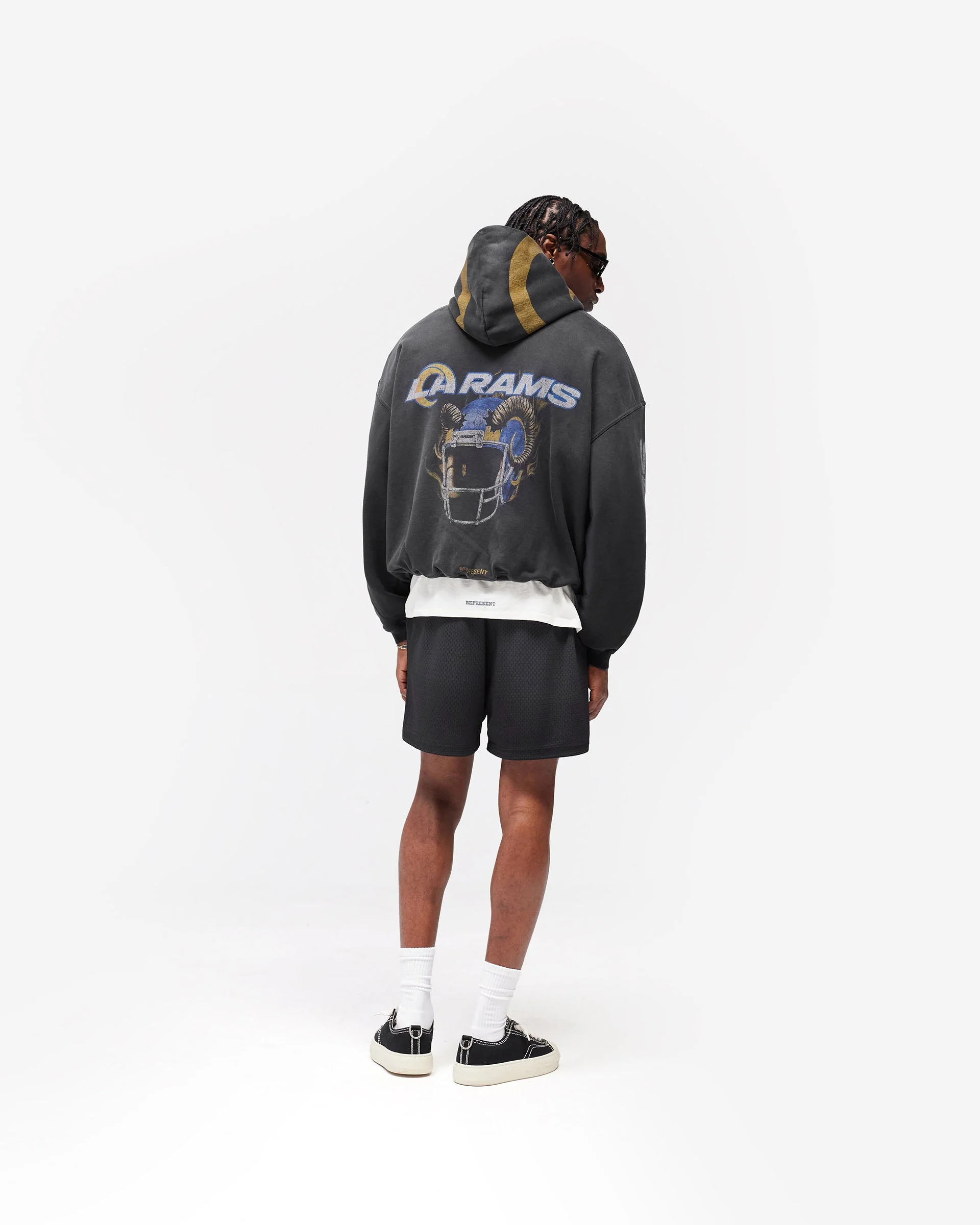 Los Angeles Rams x Represent Hoodie - Stained Black - Image 10