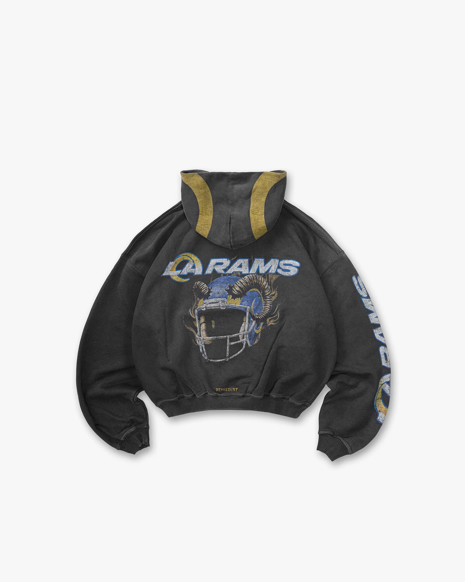 Los Angeles Rams x Represent Hoodie - Stained Black - Image 2