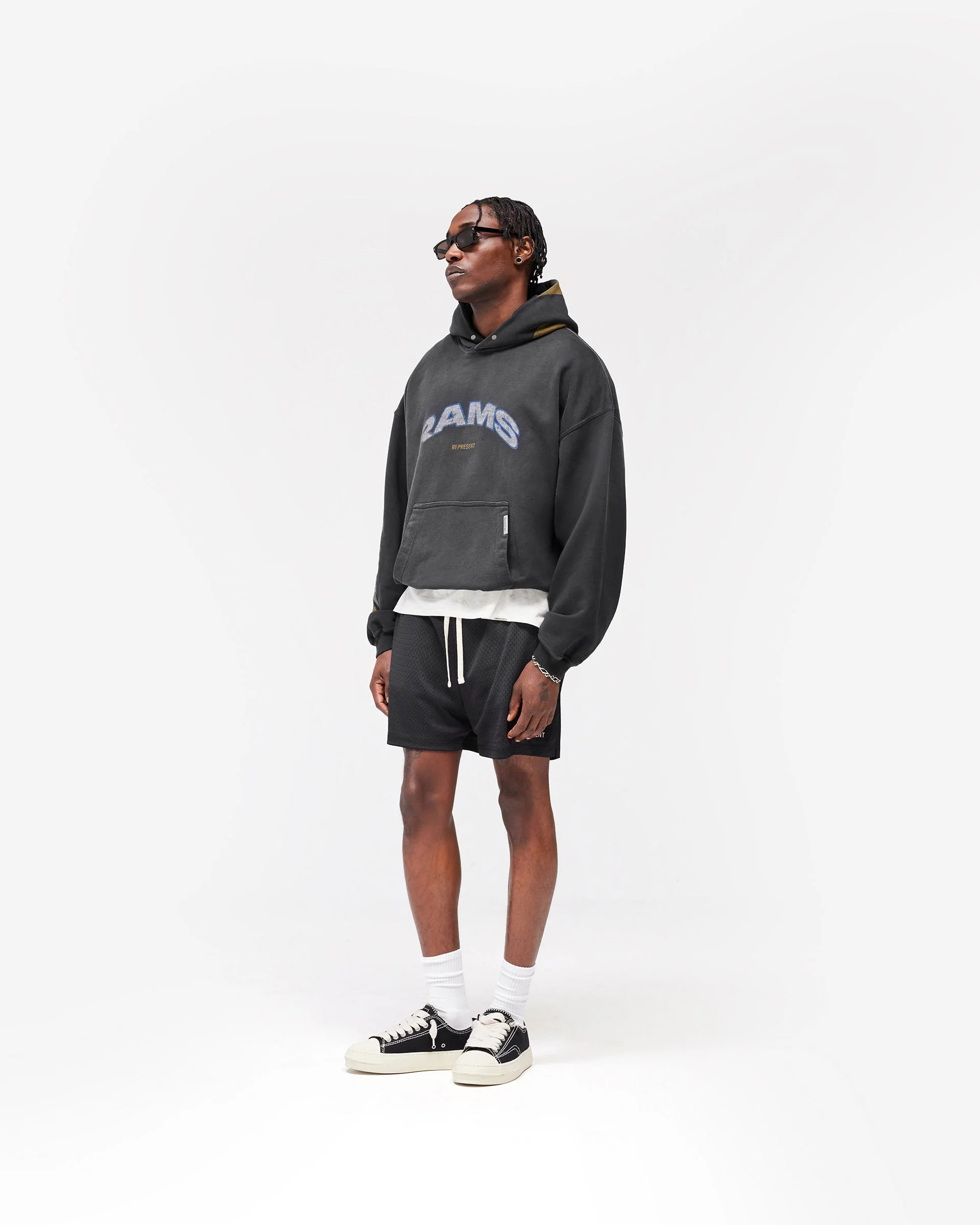 Los Angeles Rams x Represent Hoodie - Stained Black - Image 9