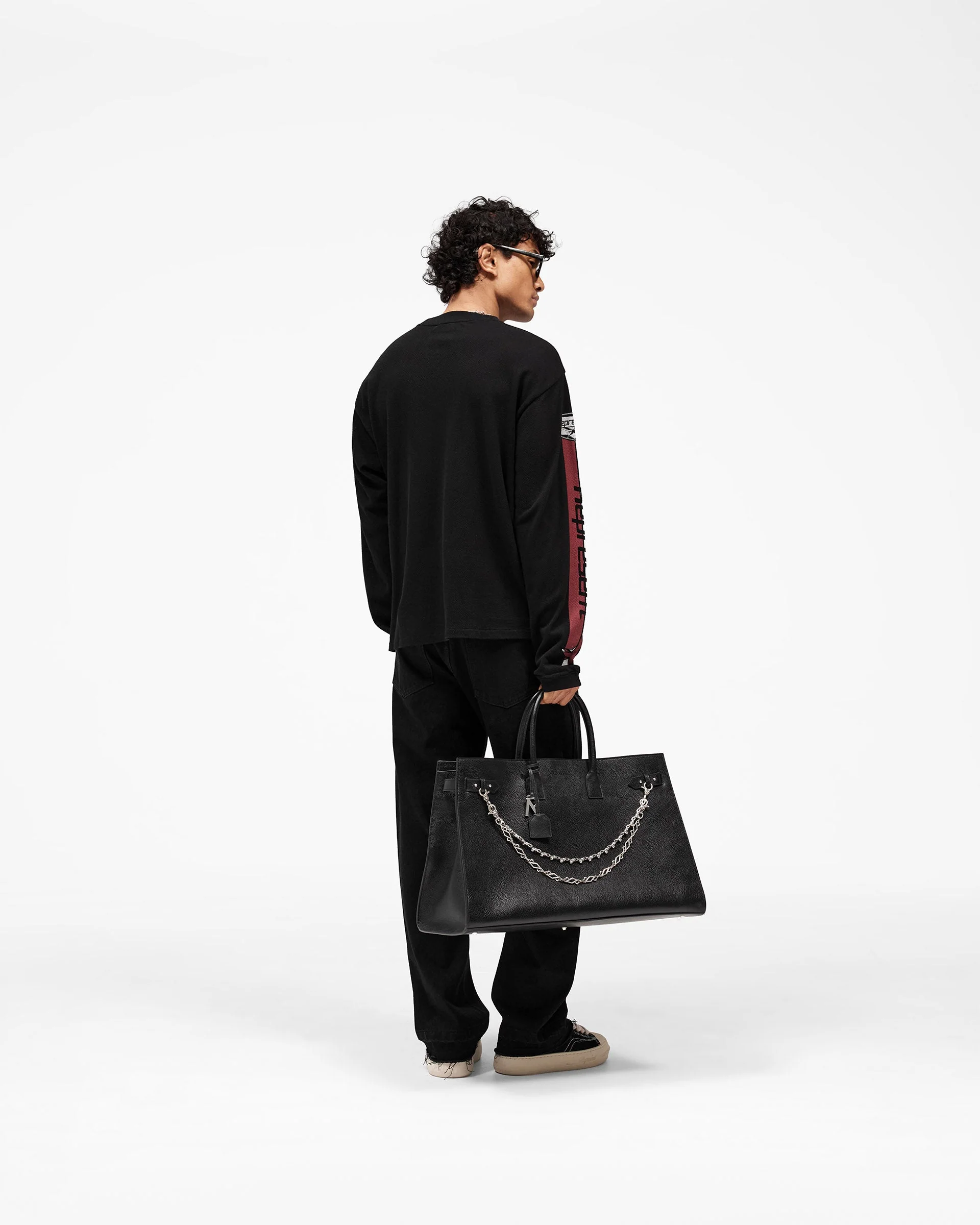Mesh Pegasus Long Sleeve T-Shirt - Jet Black - Image 10