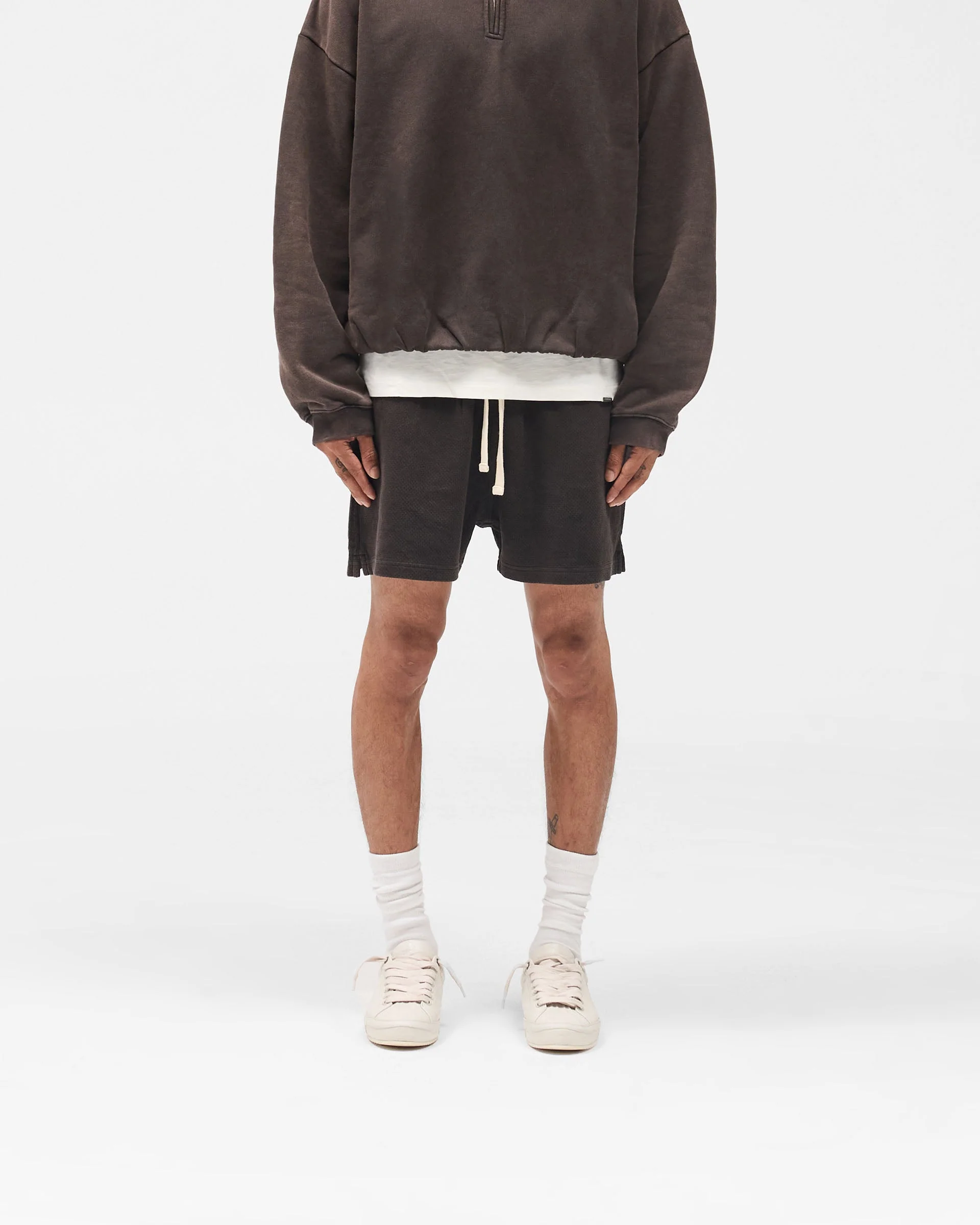Initial Mesh Shorts - Coffee - Image 3