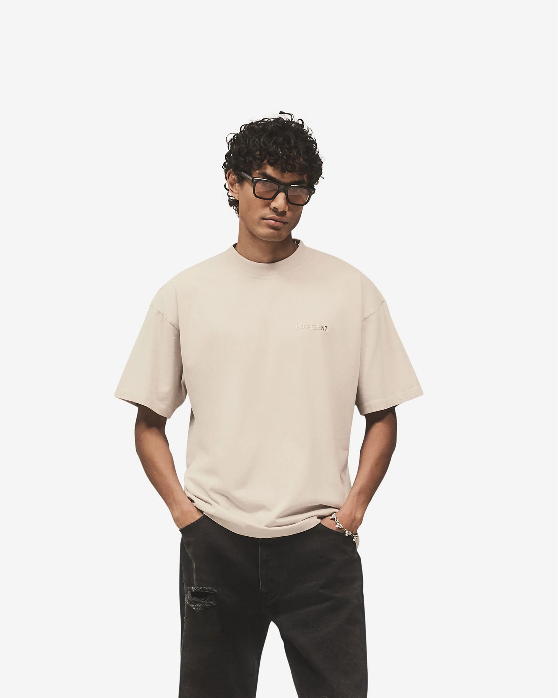 Metal Block Logo T-Shirt - Concrete - Image 3
