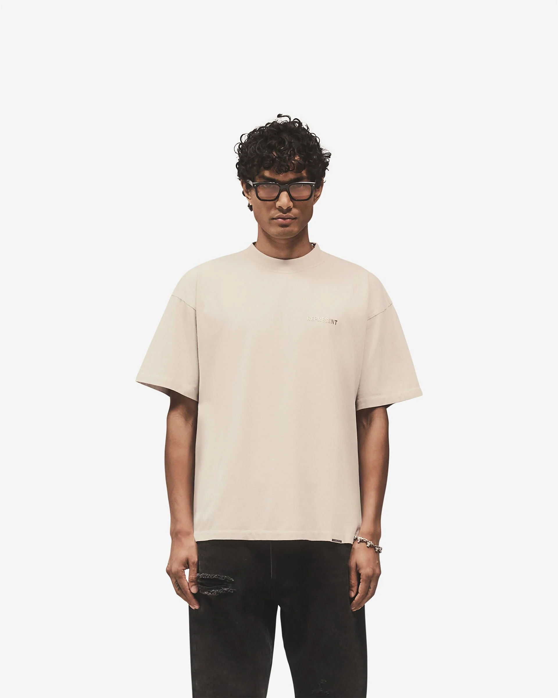 Metal Block Logo T-Shirt - Concrete - Image 4