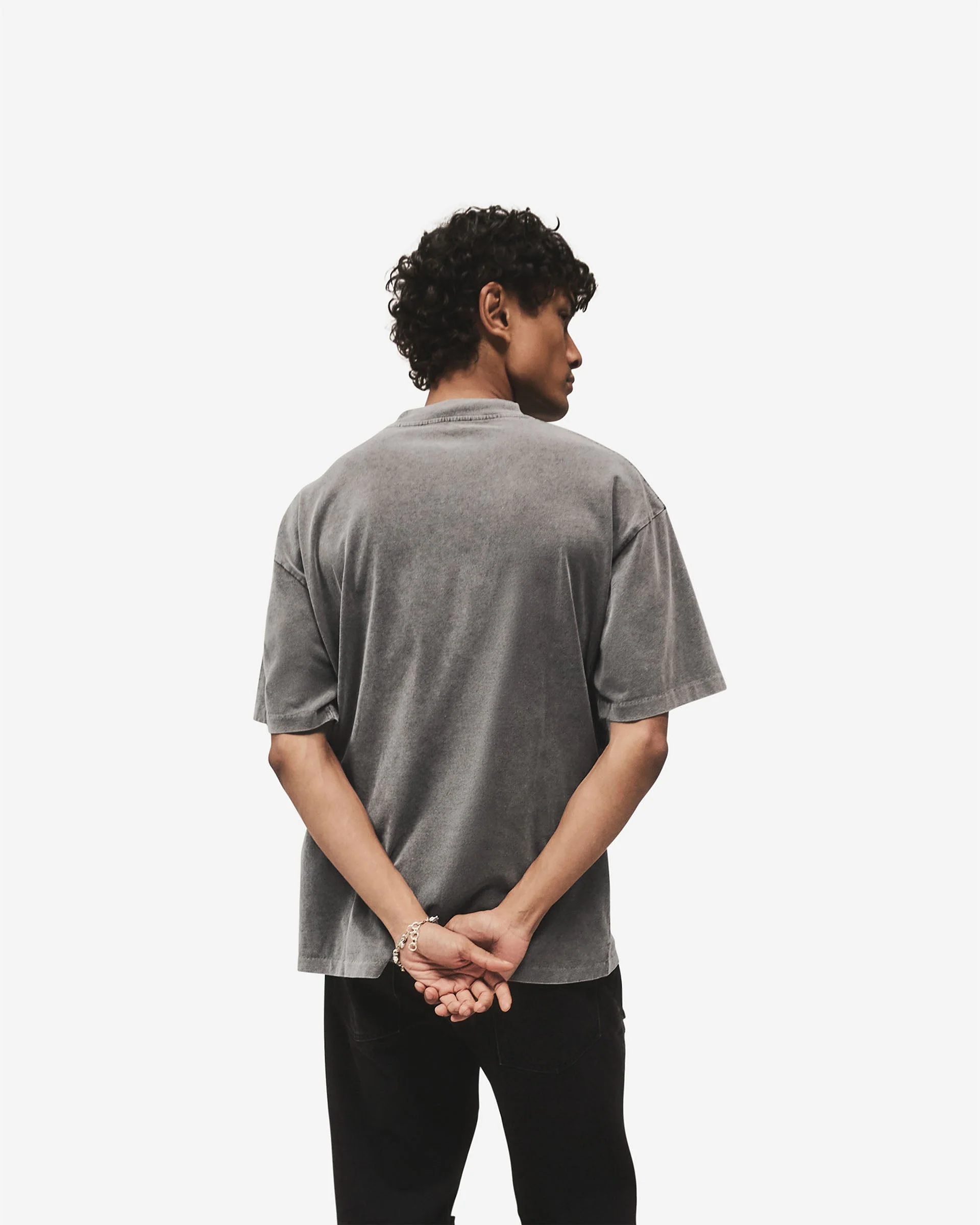Metal Block Logo T-Shirt - Vintage Grey - Image 6
