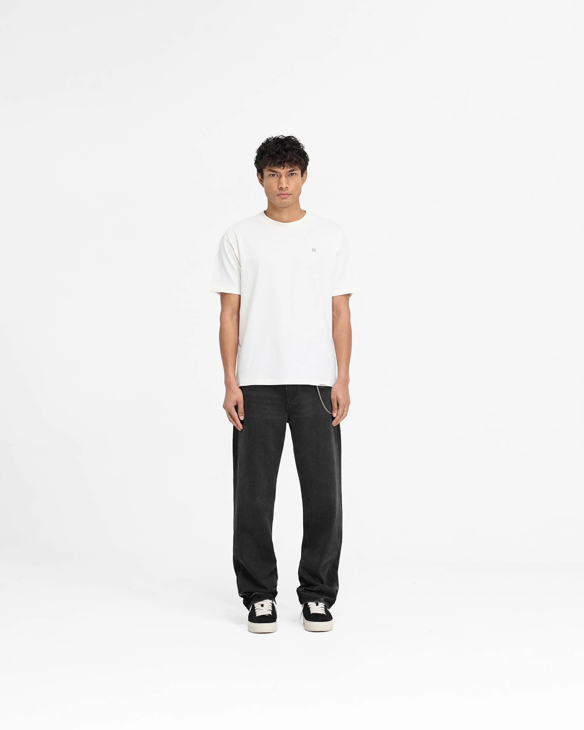 Metal Initial R T-Shirt - Flat White - Image 5