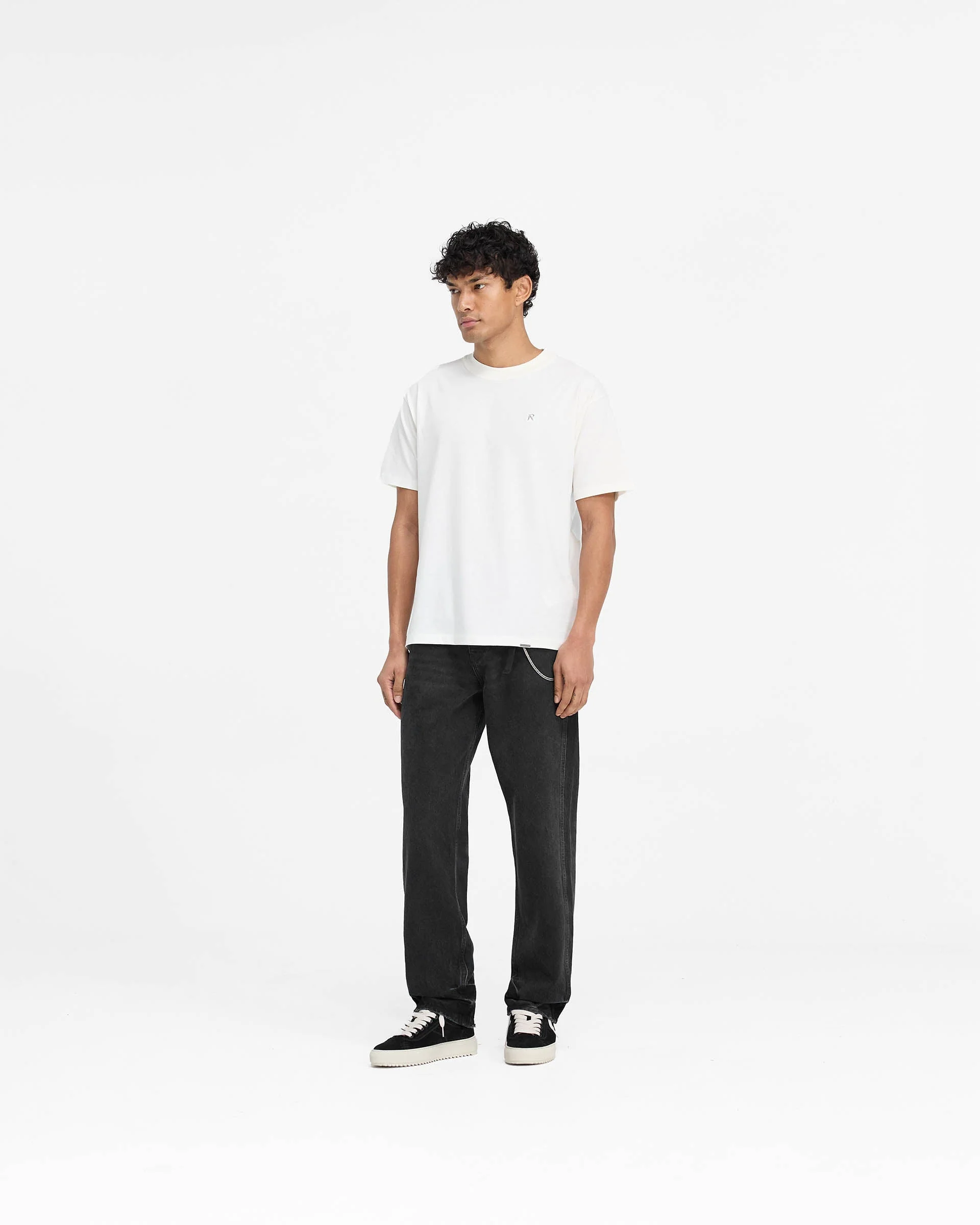 Metal Initial R T-Shirt - Flat White - Image 6