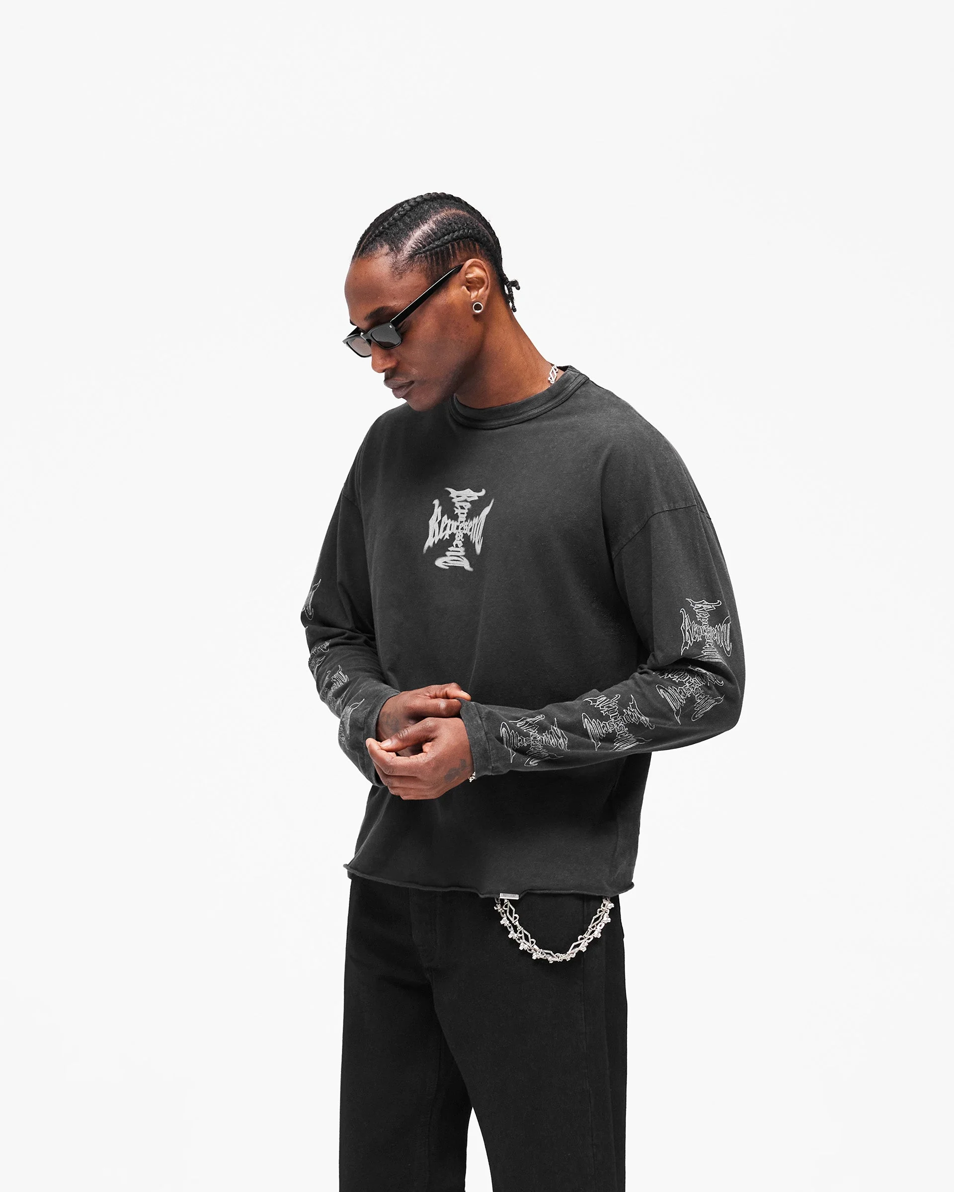 MH Long Sleeve T-Shirt - Faded Black - Image 4