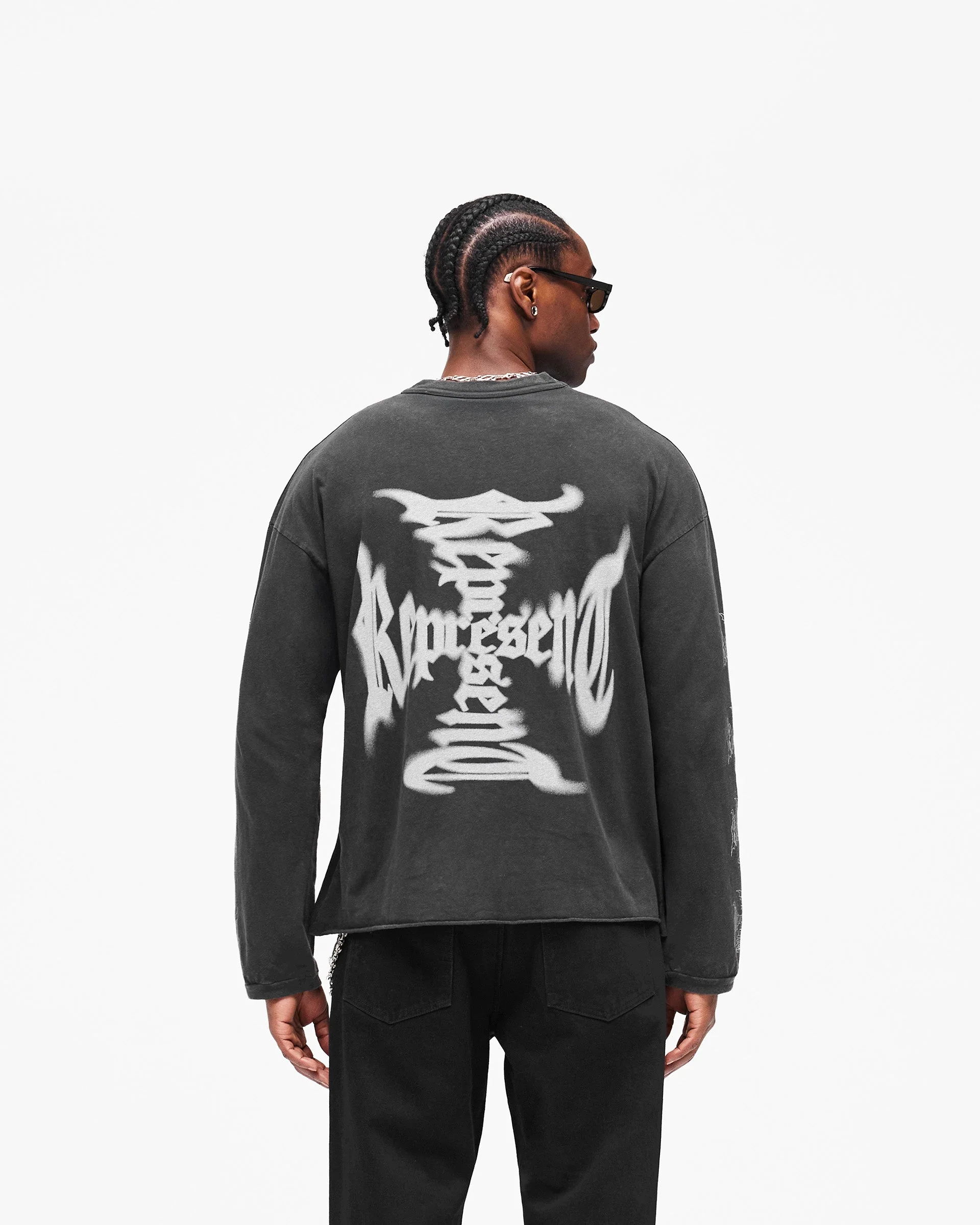 MH Long Sleeve T-Shirt - Faded Black - Image 6