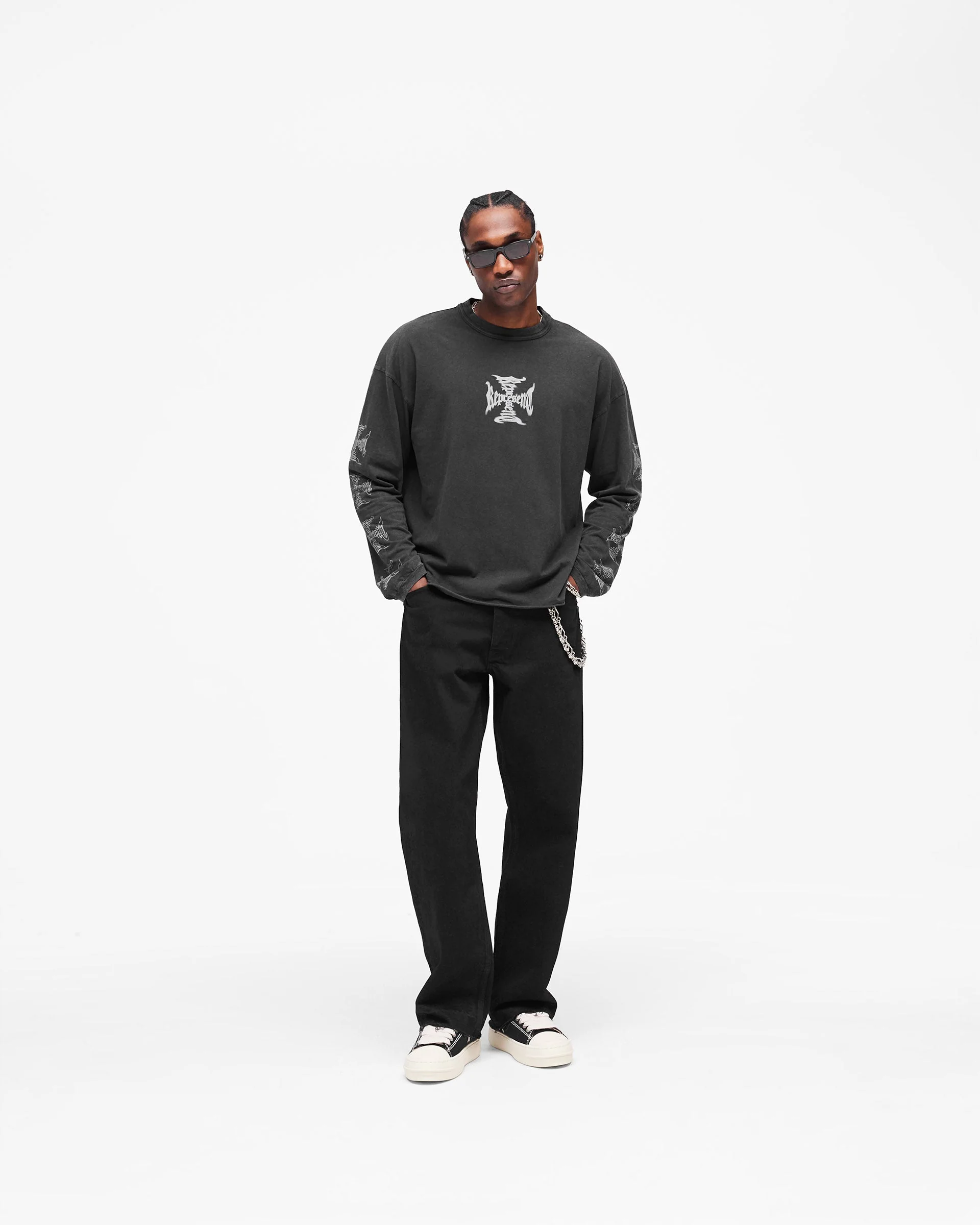 MH Long Sleeve T-Shirt - Faded Black - Image 7