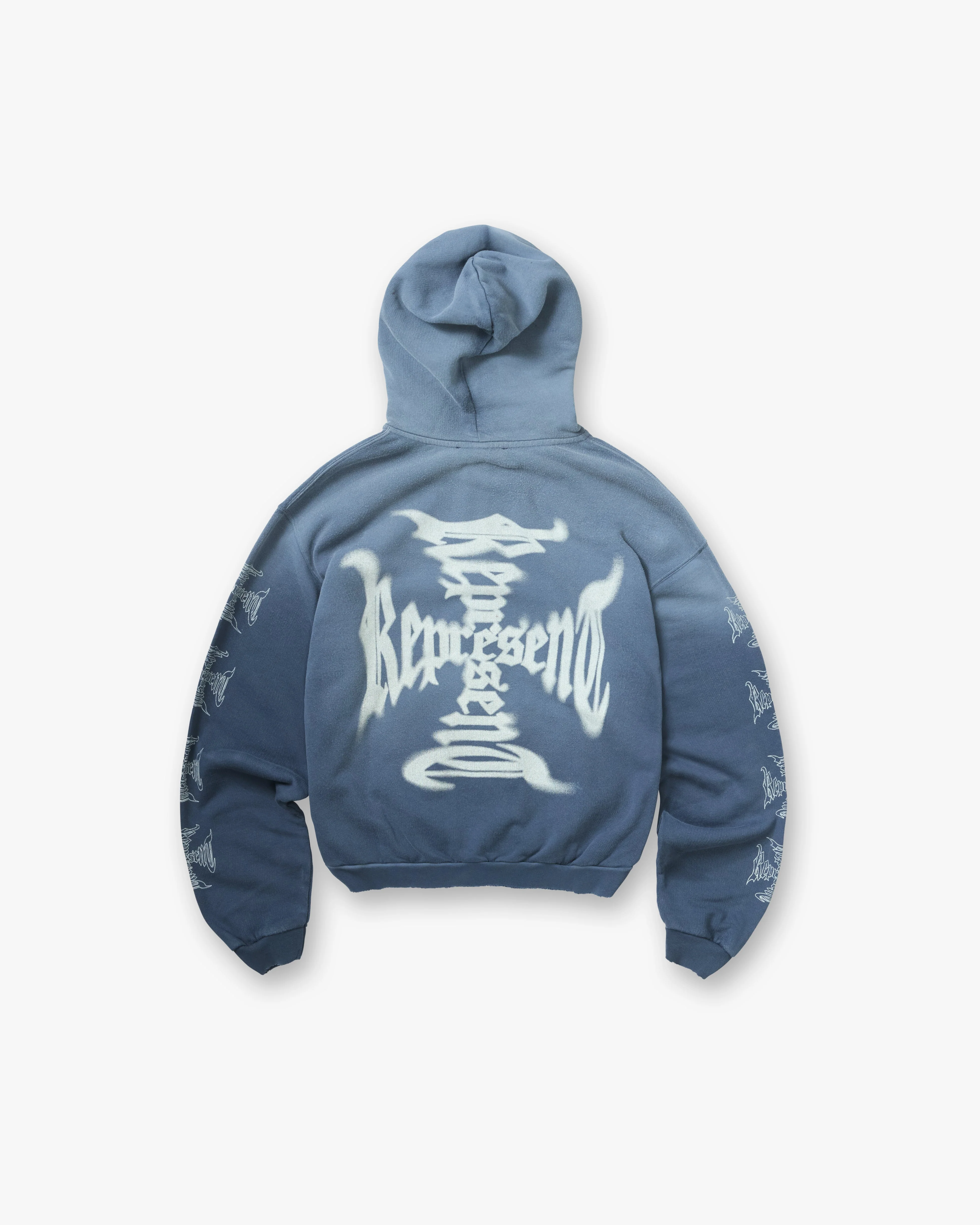 MH Shrunken Zip Hoodie - Vintage Navy - Image 2