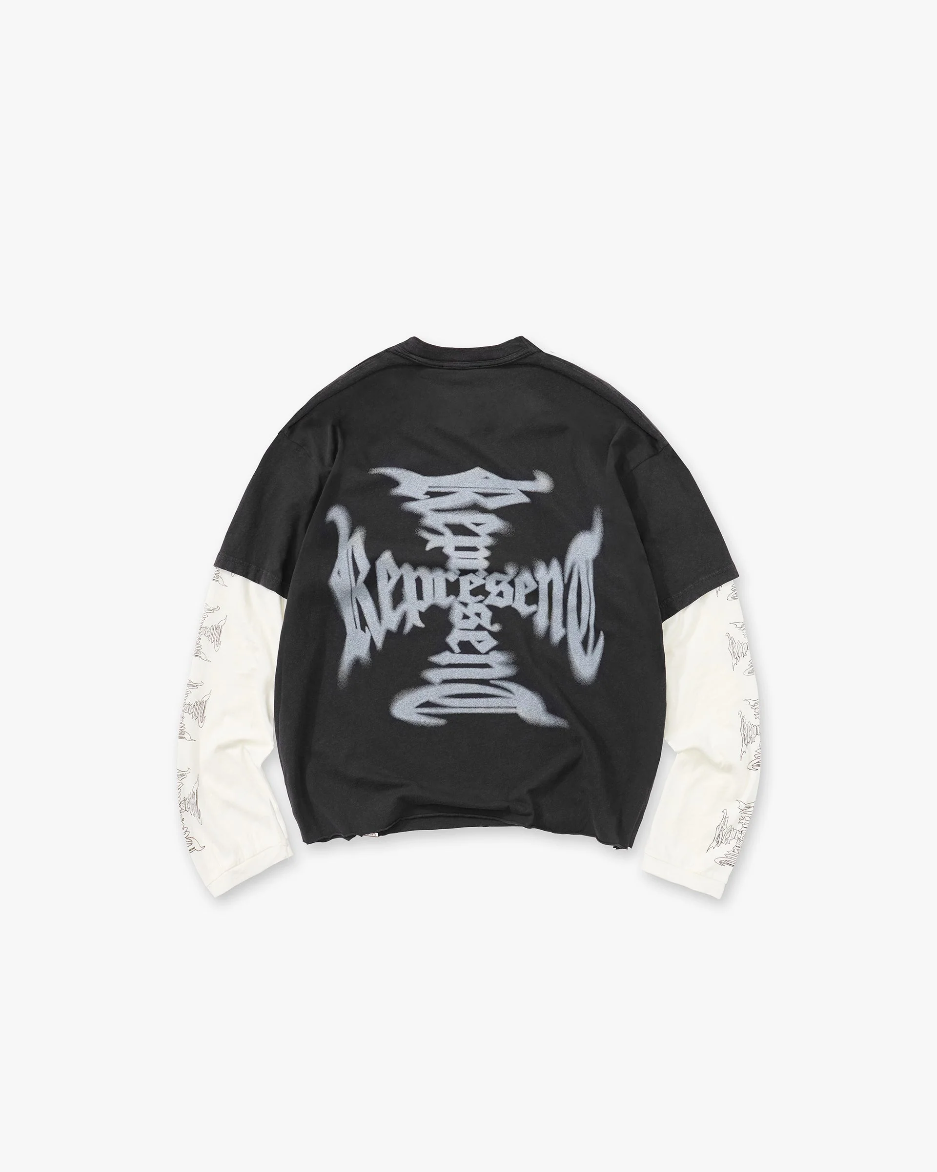 MH Stack Long Sleeve T-Shirt - Faded Black - Image 2