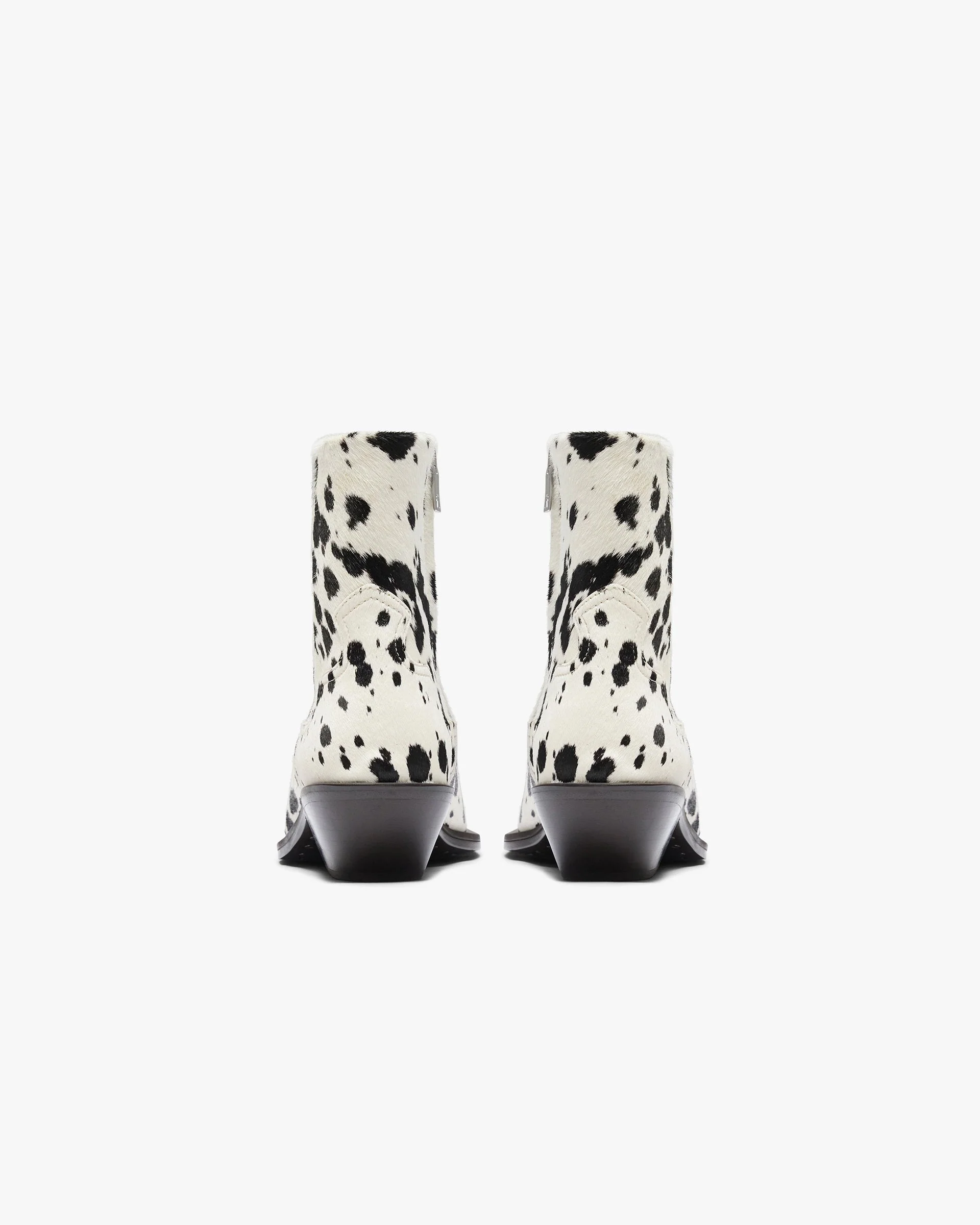 Michael Zip Boot Cowhide - Flat White Black - Image 4
