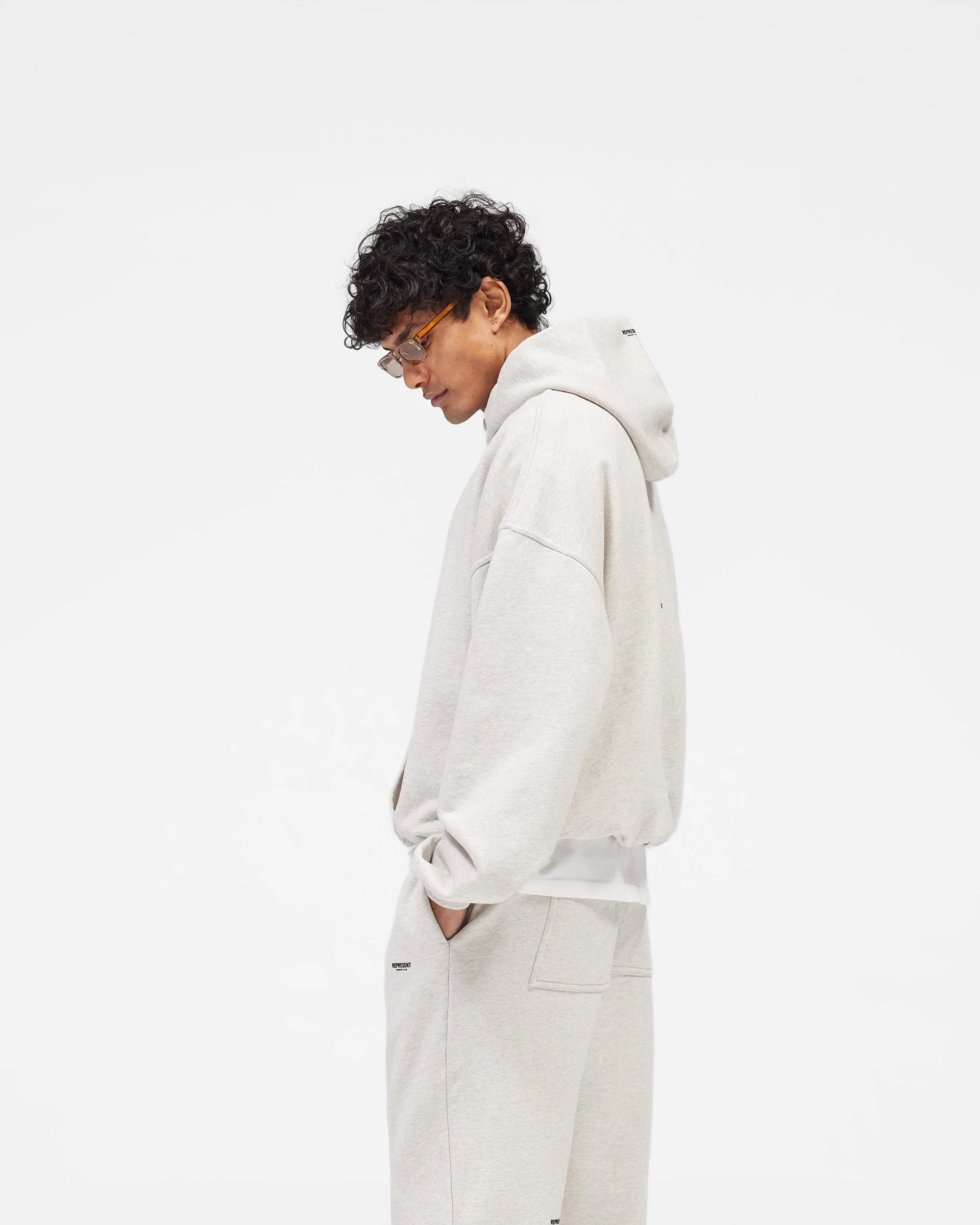 Micro Owners Club Hoodie - Cream Marl - Image 6