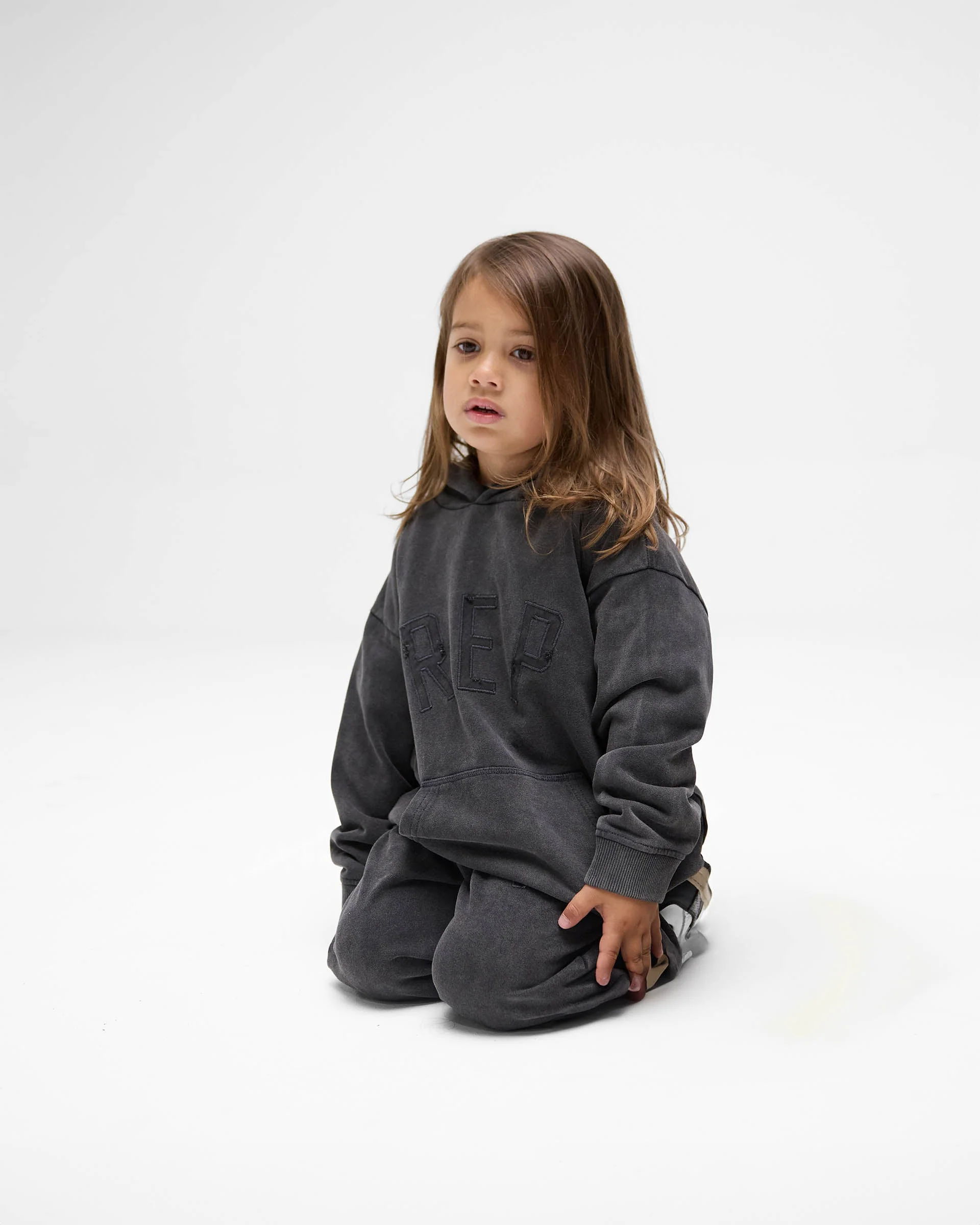 Mini Rep Applique Hoodie - Vintage Black - Image 3
