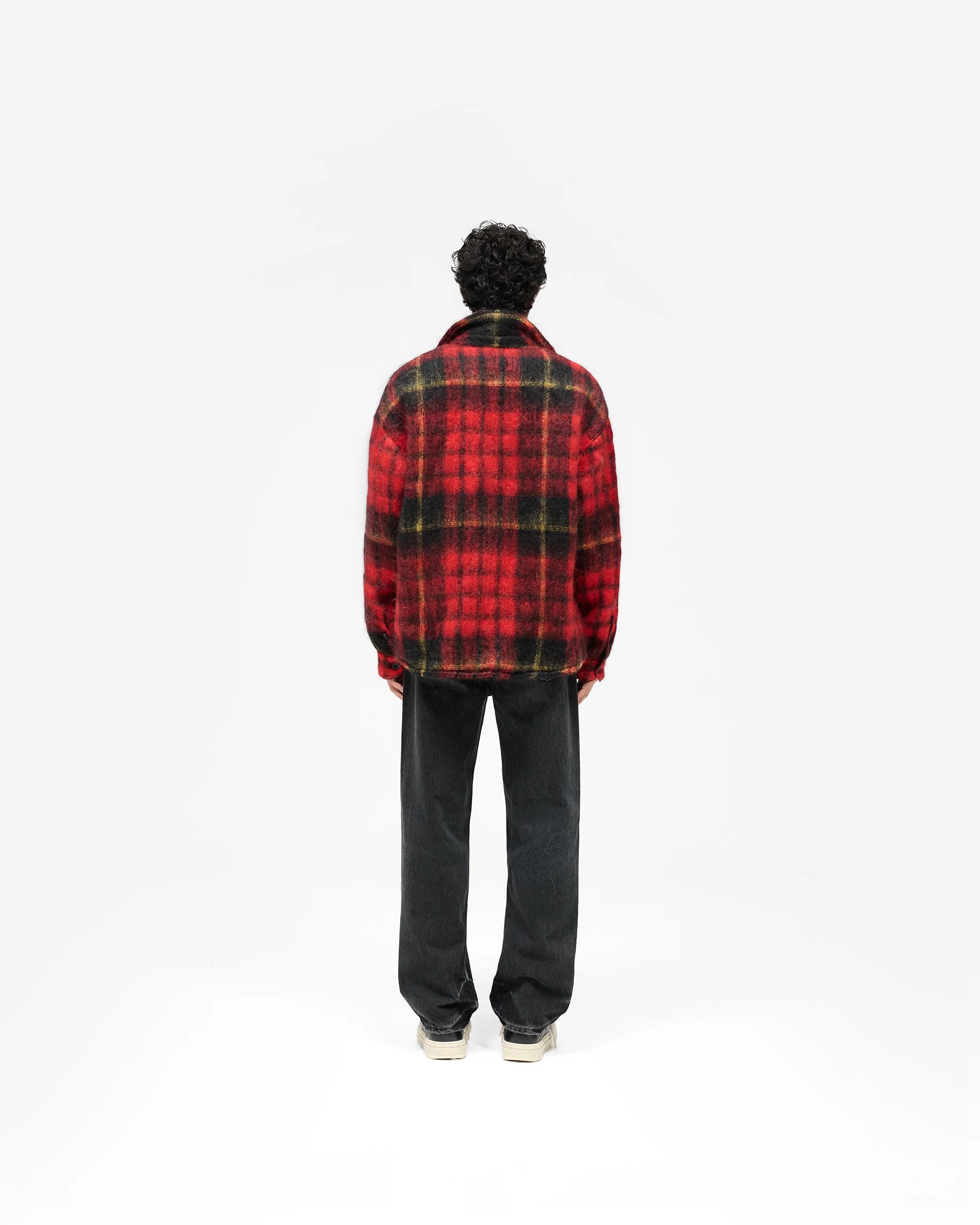 Mohair Overshirt - Red Check - Image 10