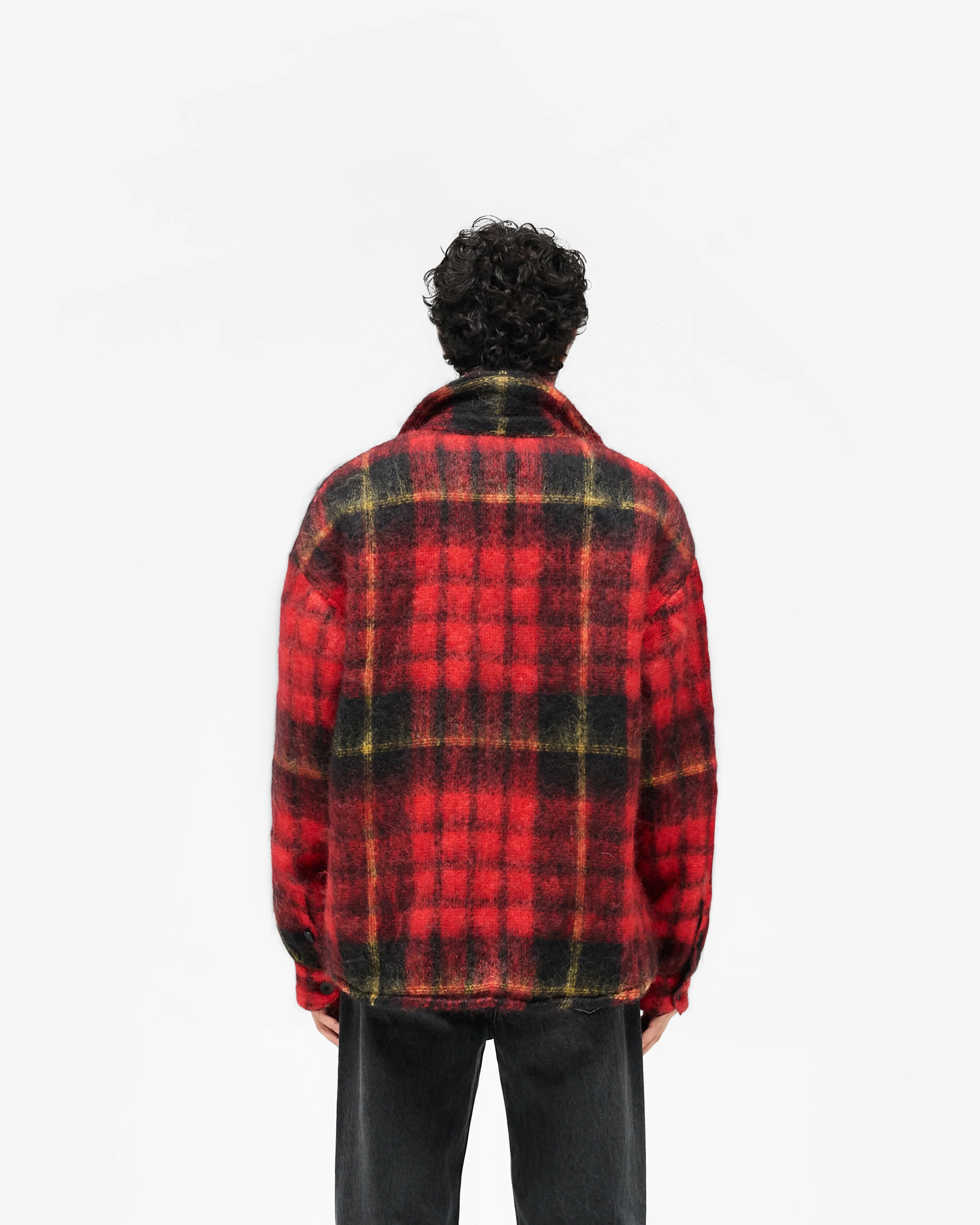 Mohair Overshirt - Red Check - Image 5