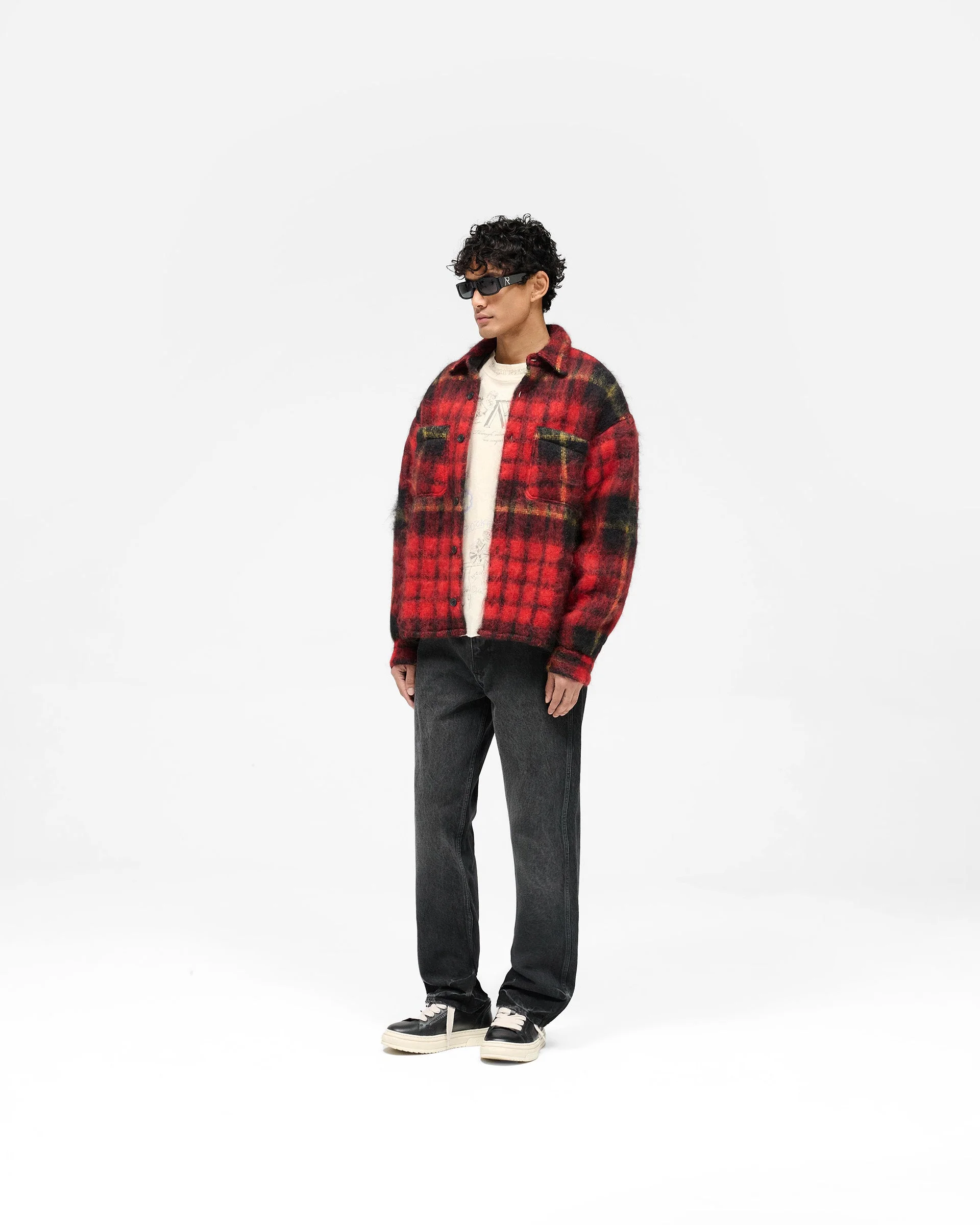 Mohair Overshirt - Red Check - Image 8