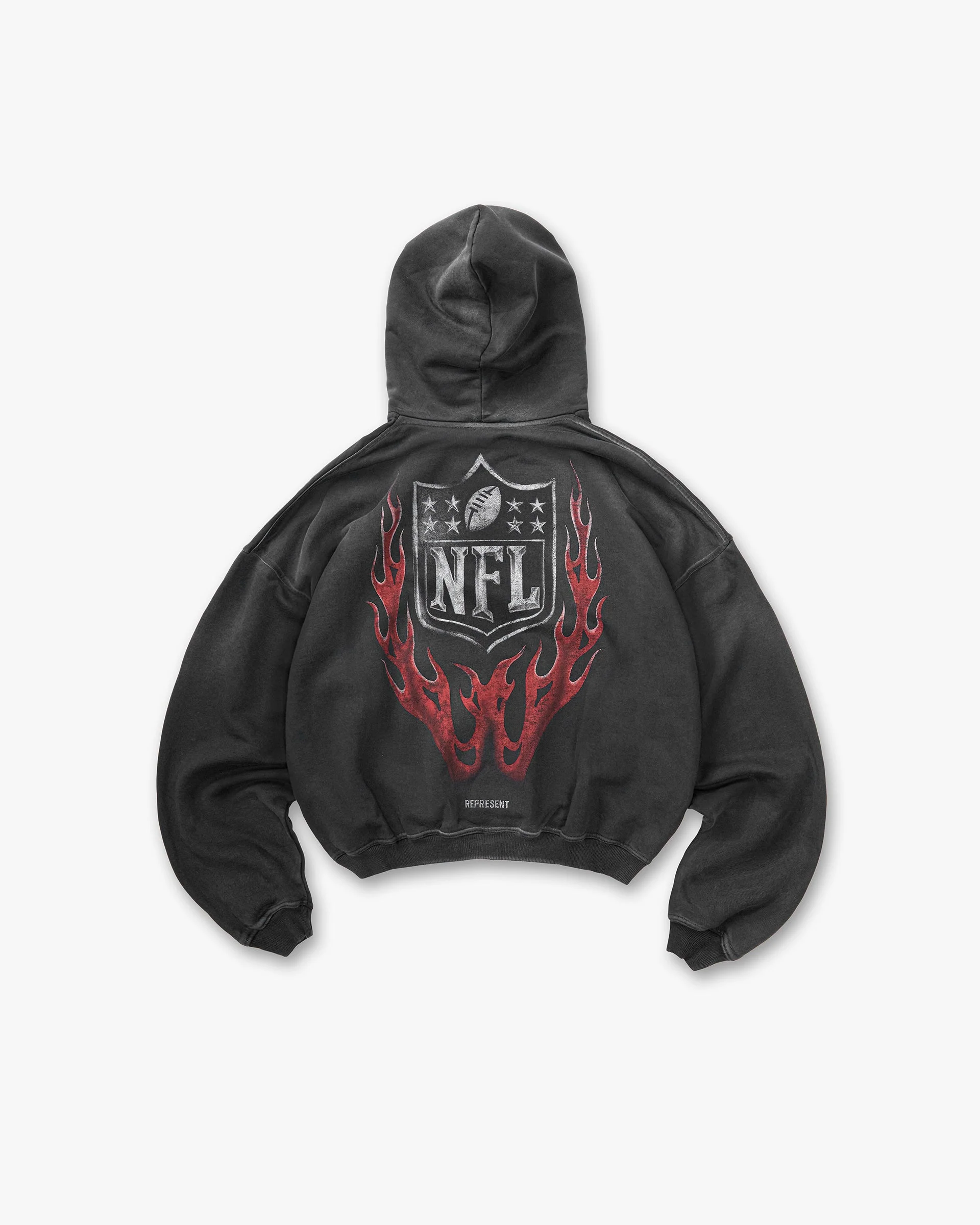 NFL Shield x Represent Hoodie - Stained Black - Image 2