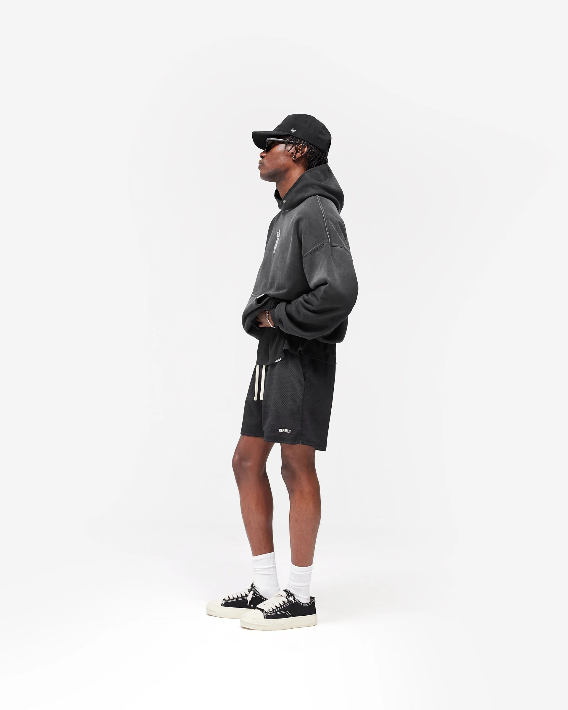 NFL Shield x Represent Hoodie - Stained Black - Image 8