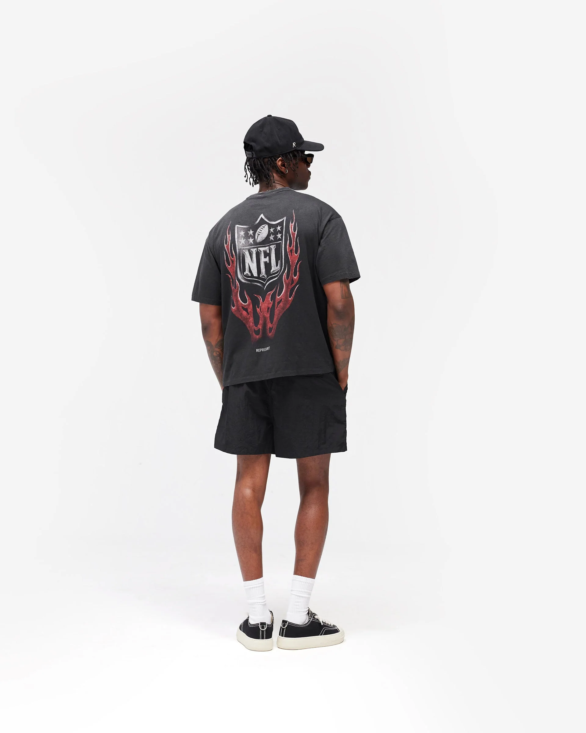 NFL Shield x Represent T-Shirt - Stained Black - Image 10