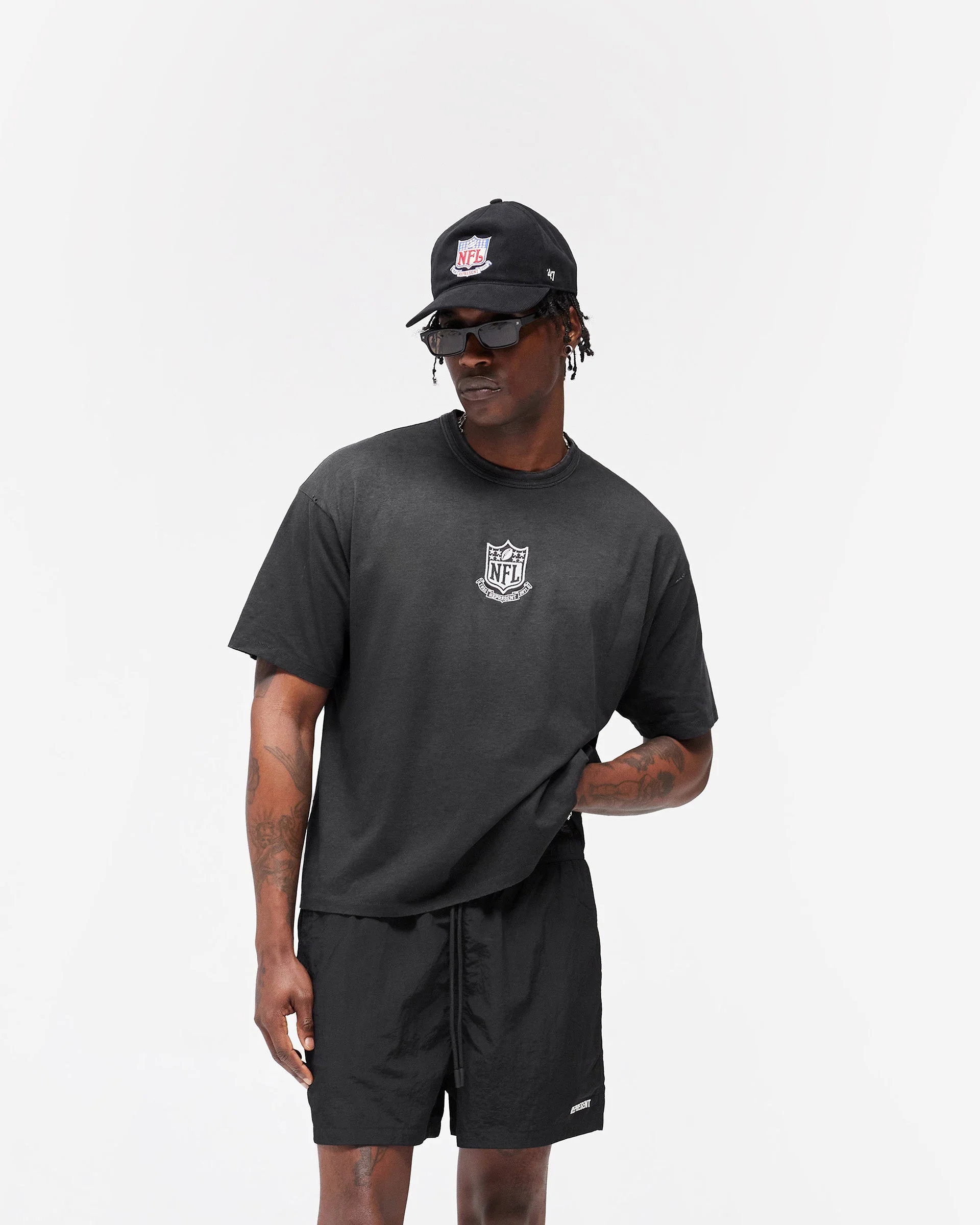 NFL Shield x Represent T-Shirt - Stained Black - Image 3