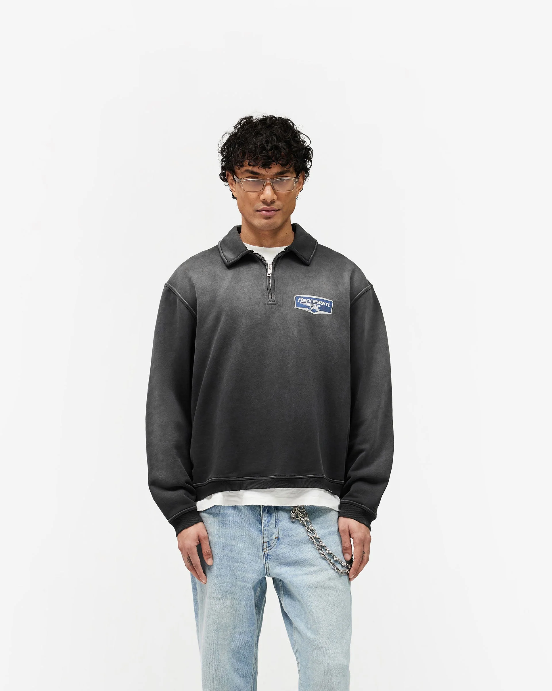Nothing Faster Quarter Zip Sweatshirt - Stained Black - Image 3