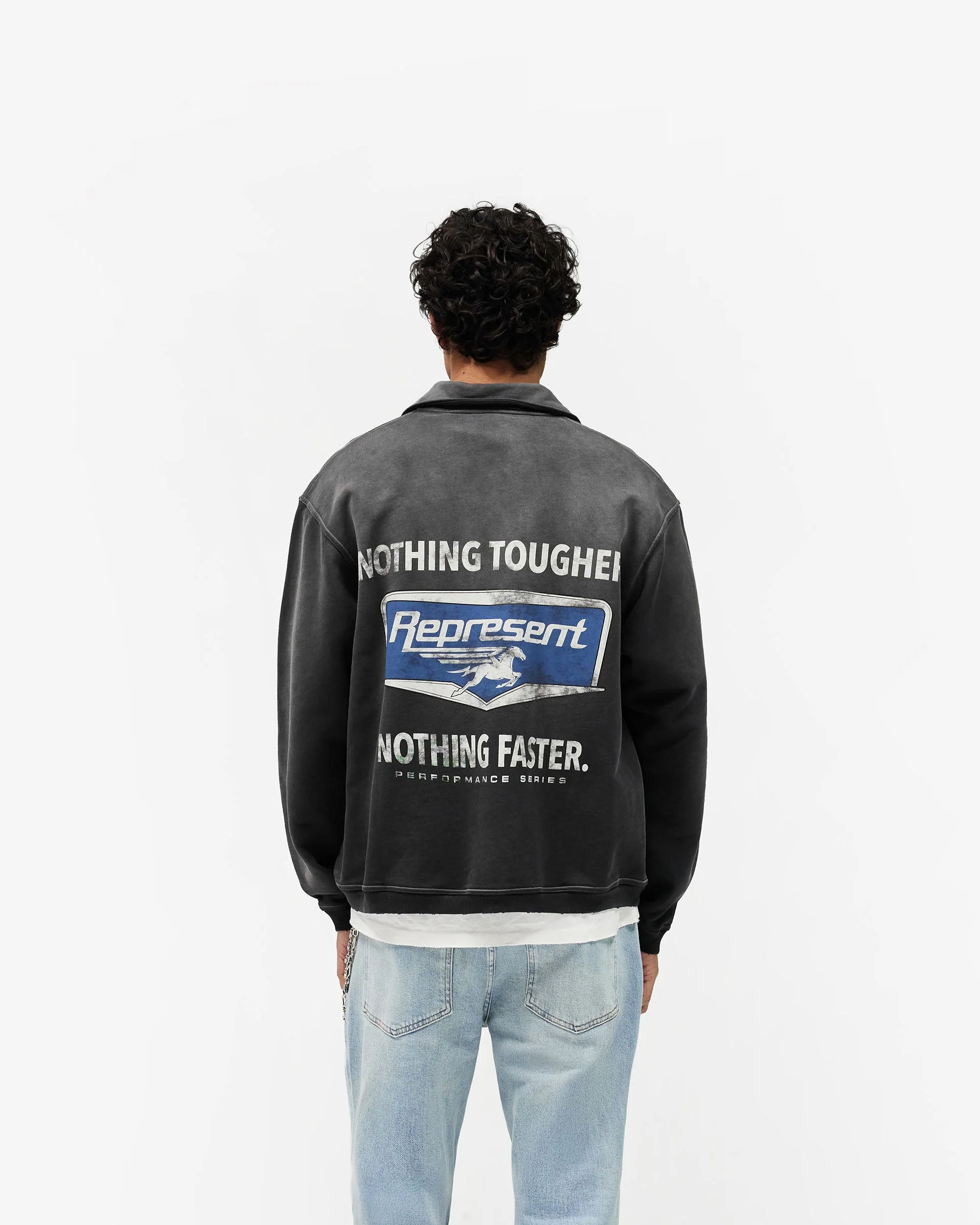 Nothing Faster Quarter Zip Sweatshirt - Stained Black - Image 5