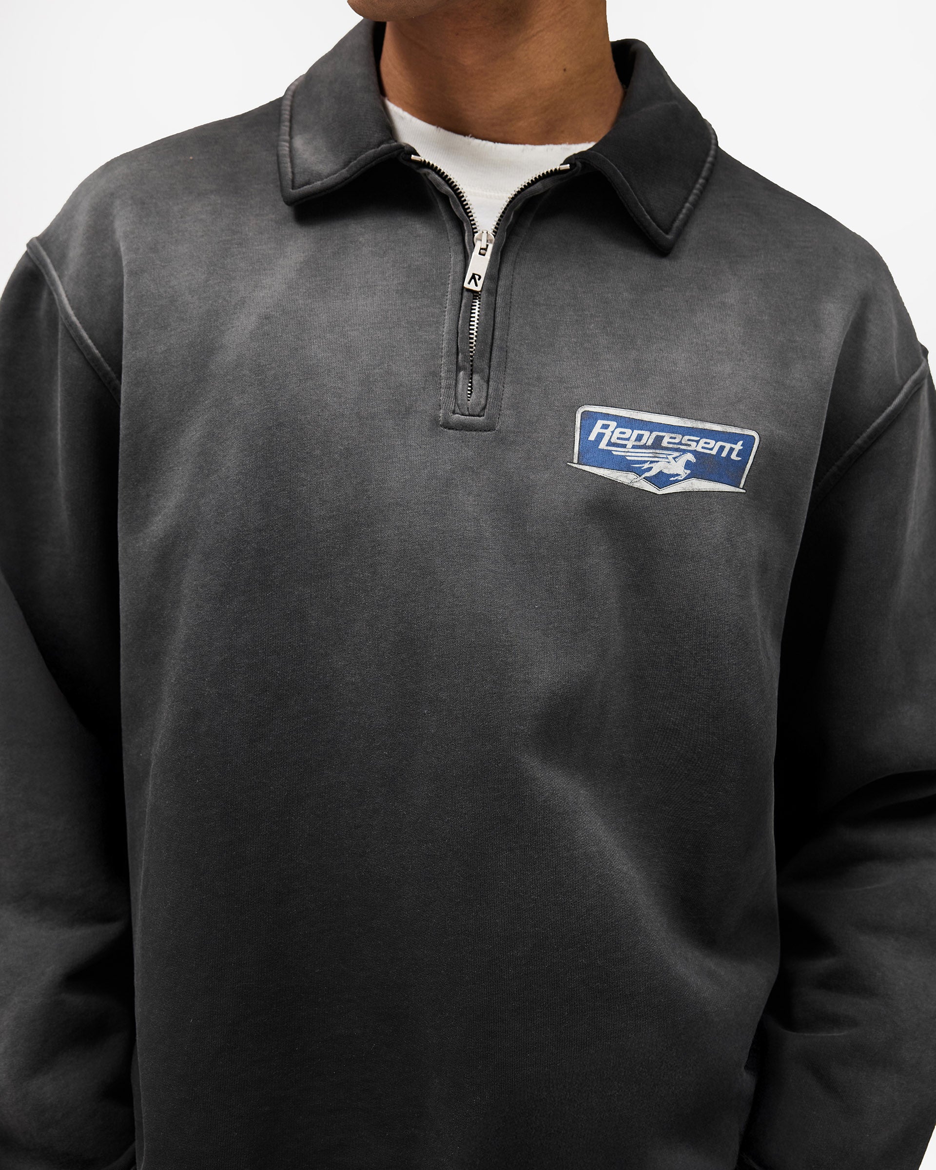 Nothing Faster Quarter Zip Sweatshirt - Stained Black - Image 6