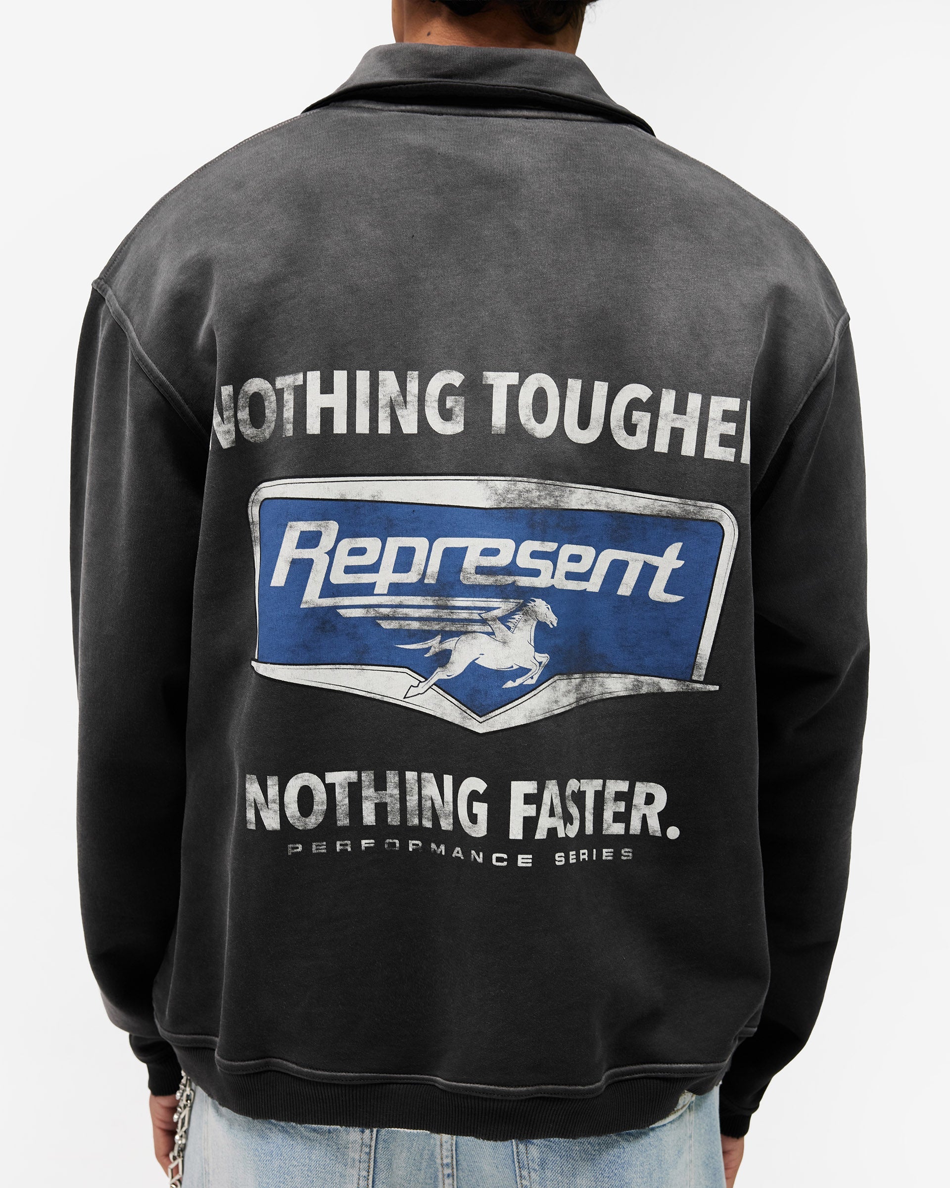 Nothing Faster Quarter Zip Sweatshirt - Stained Black - Image 7
