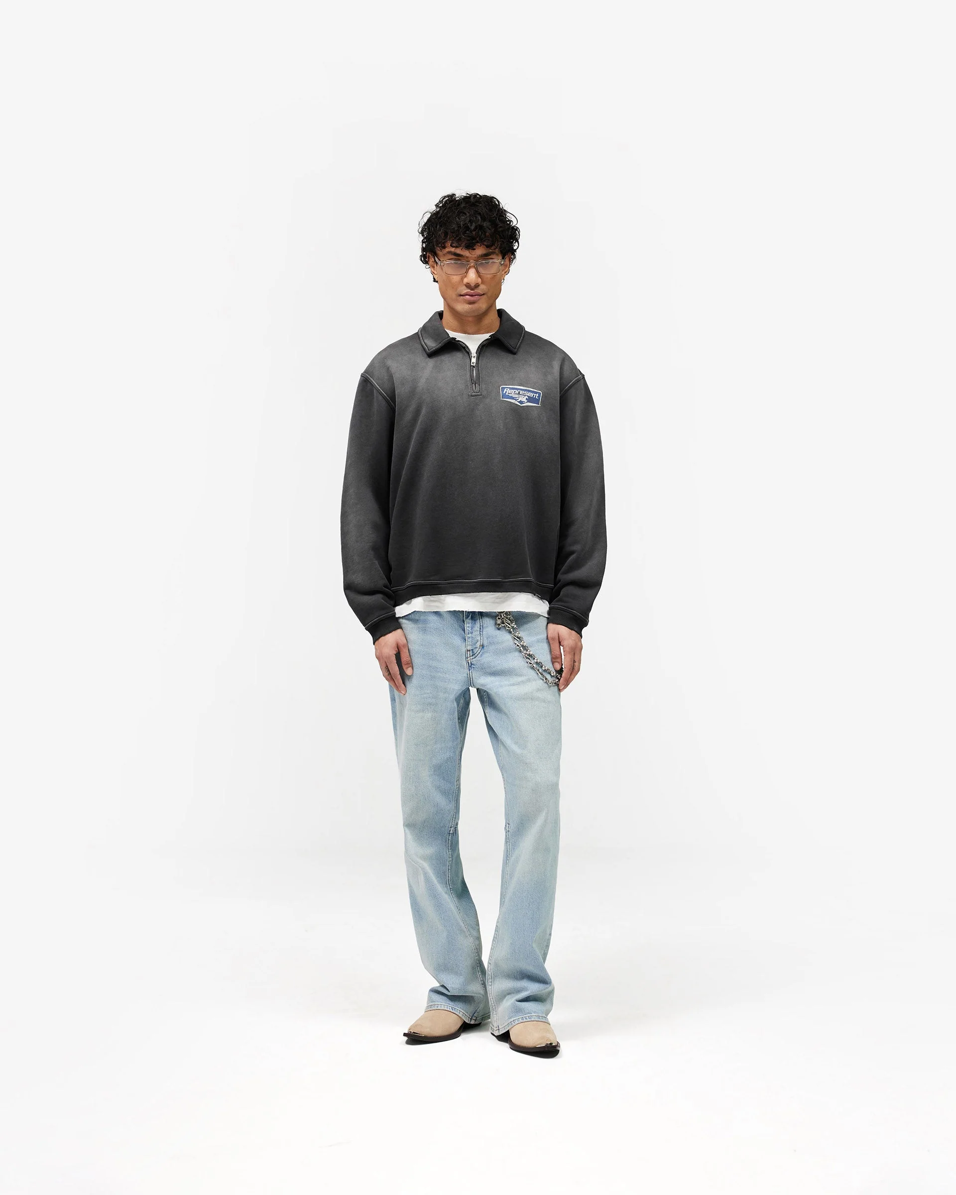 Nothing Faster Quarter Zip Sweatshirt - Stained Black - Image 8