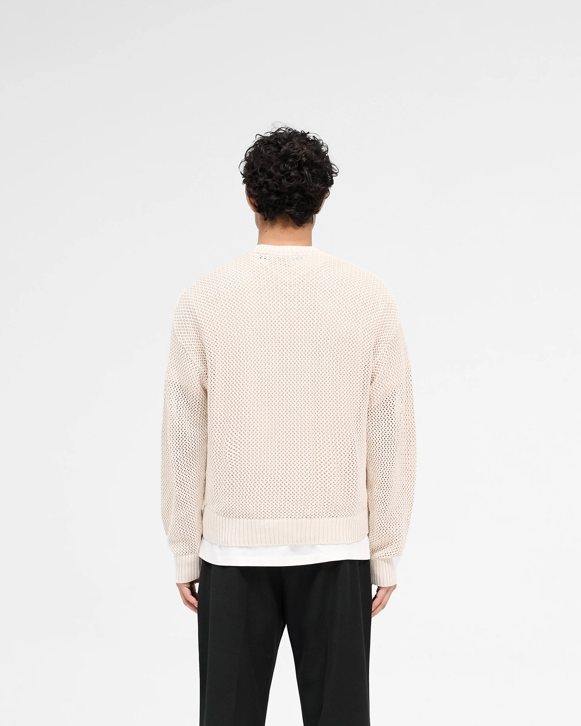 Open Gauge Knit Sweater - Off White - Image 4