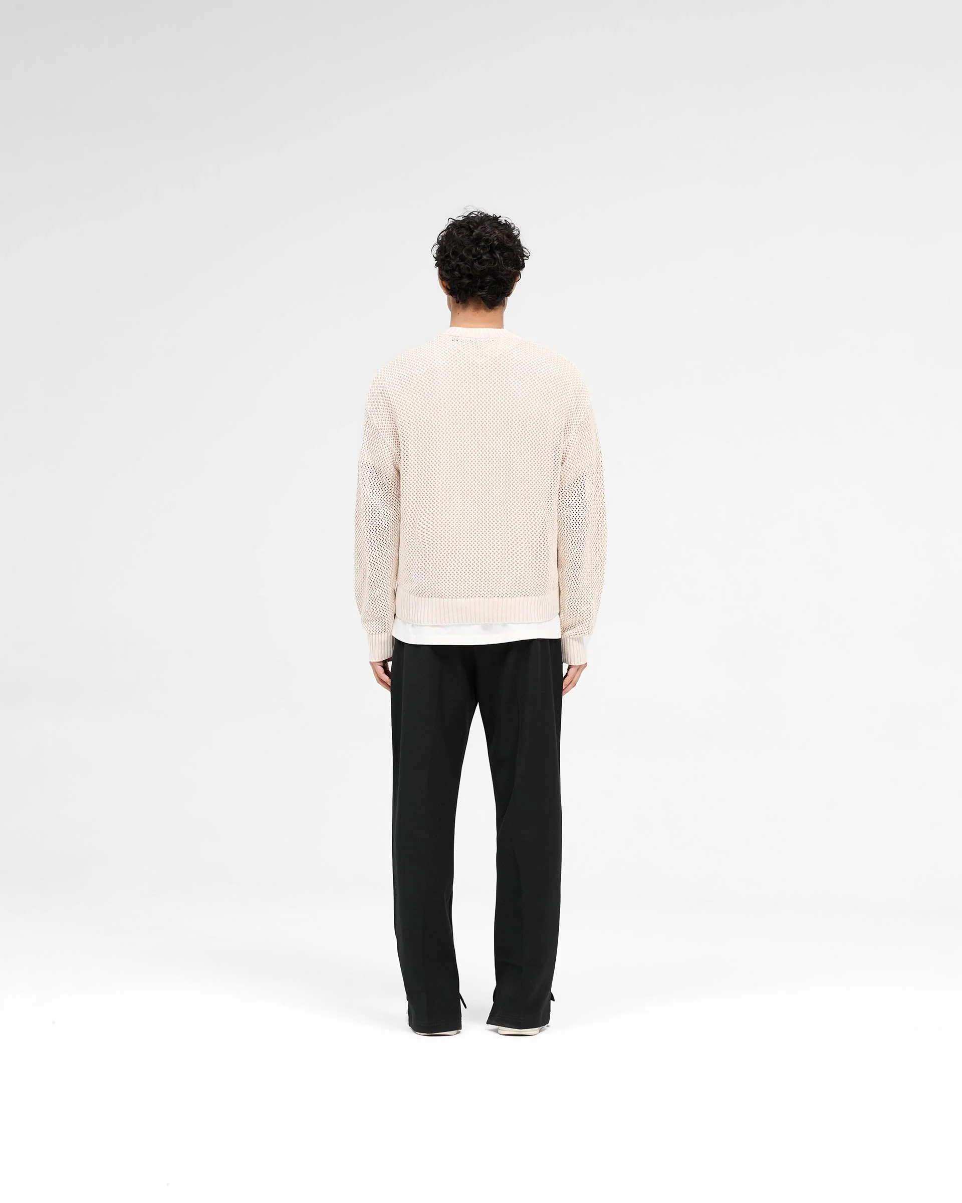 Open Gauge Knit Sweater - Off White - Image 7