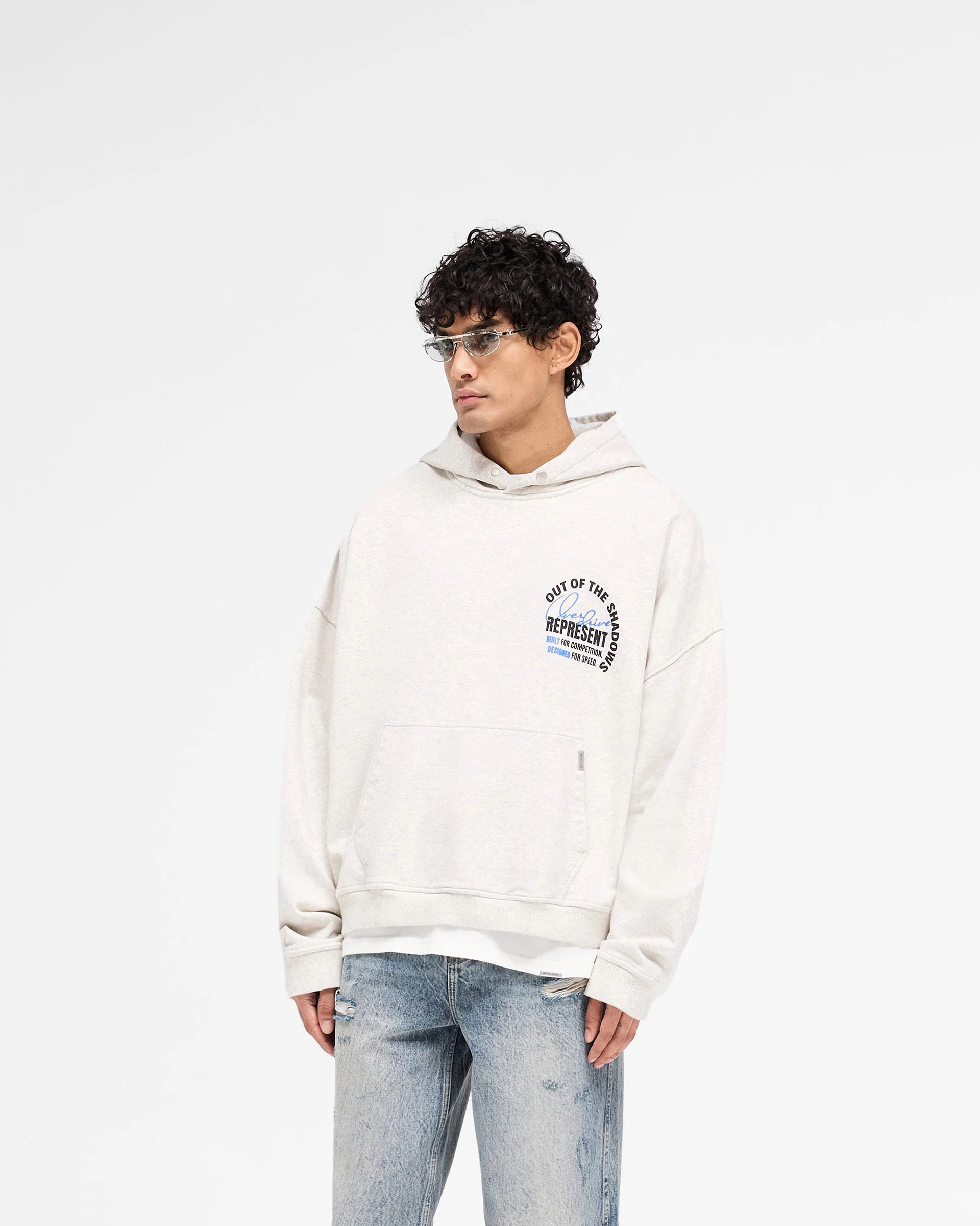 Out Of The Shadows Hoodie - Cream Marl - Image 4