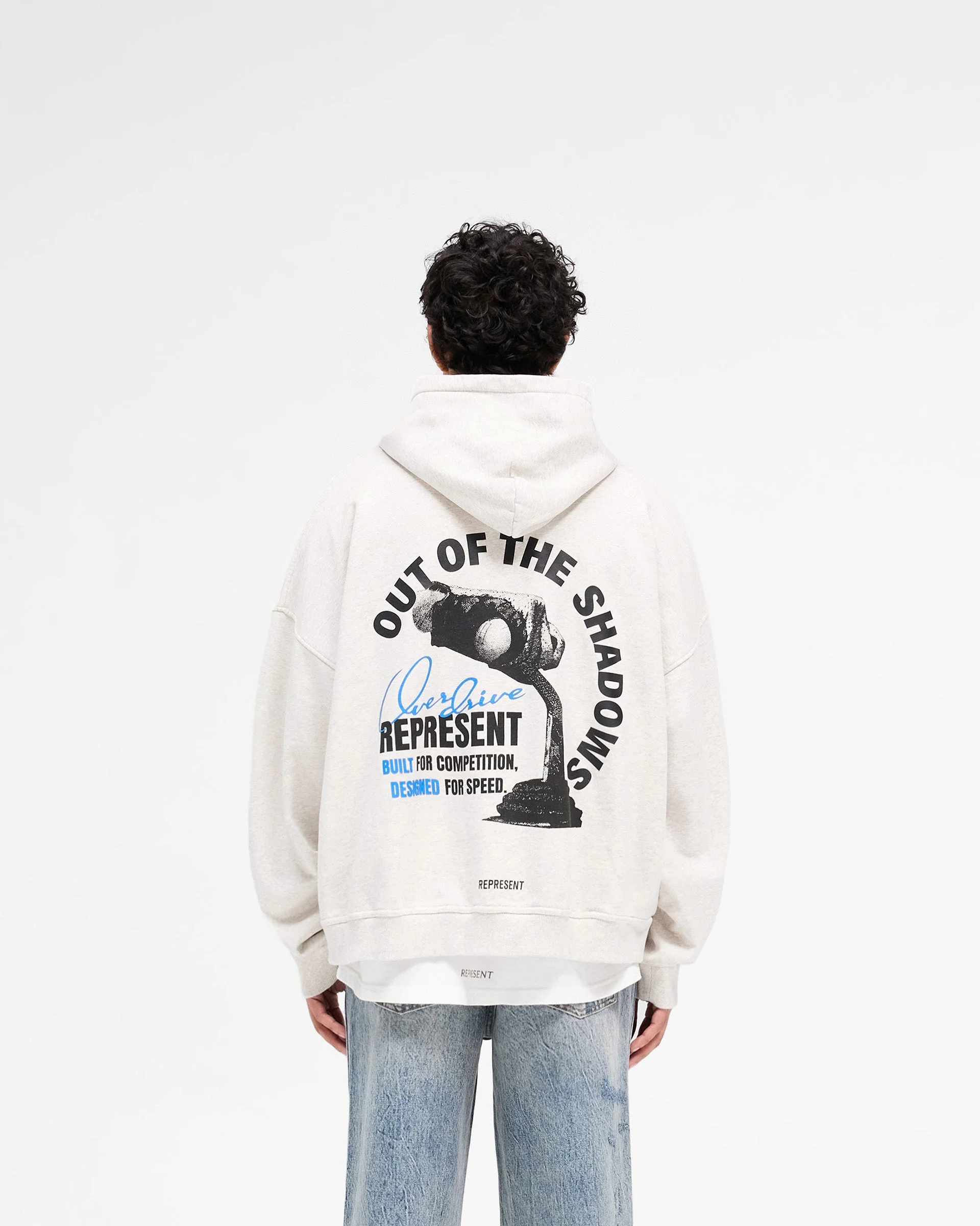 Out Of The Shadows Hoodie - Cream Marl - Image 5