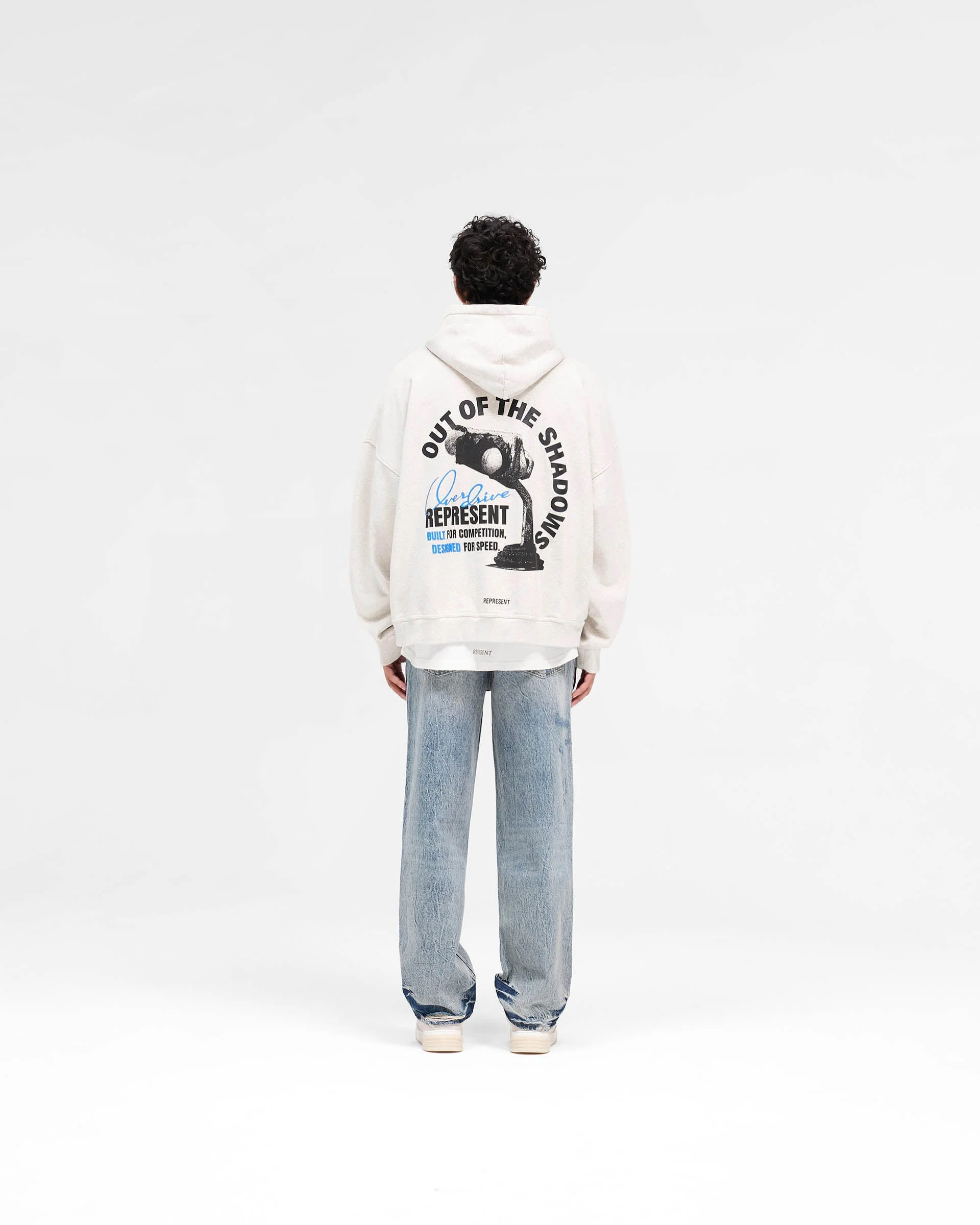 Out Of The Shadows Hoodie - Cream Marl - Image 8
