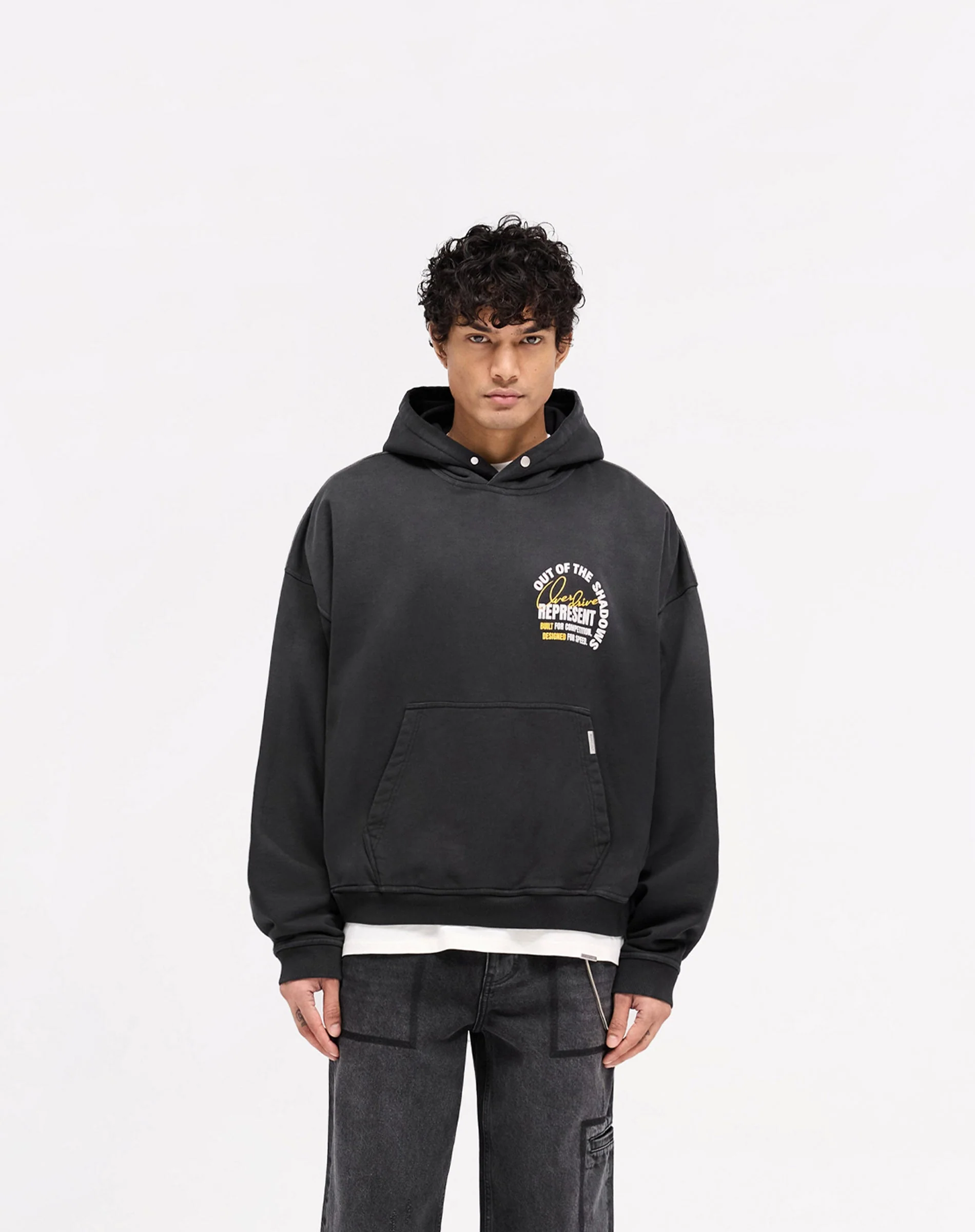 Out Of The Shadows Hoodie - Stained Black - Image 3