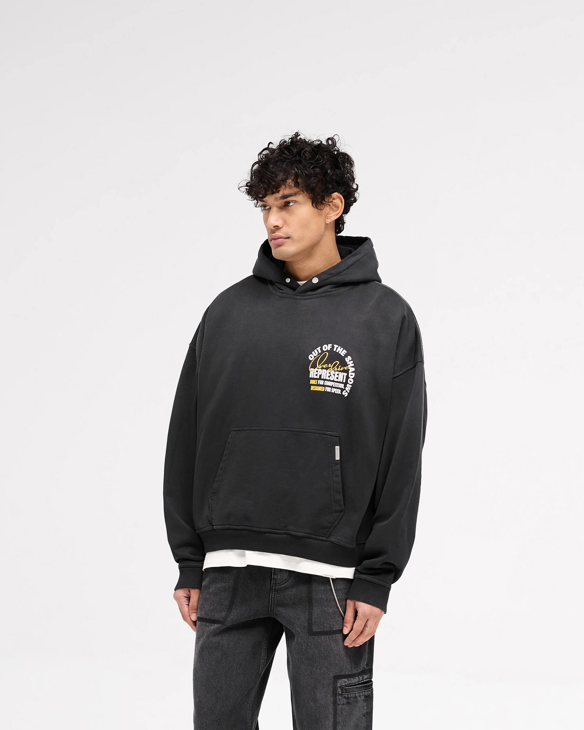 Out Of The Shadows Hoodie - Stained Black - Image 4
