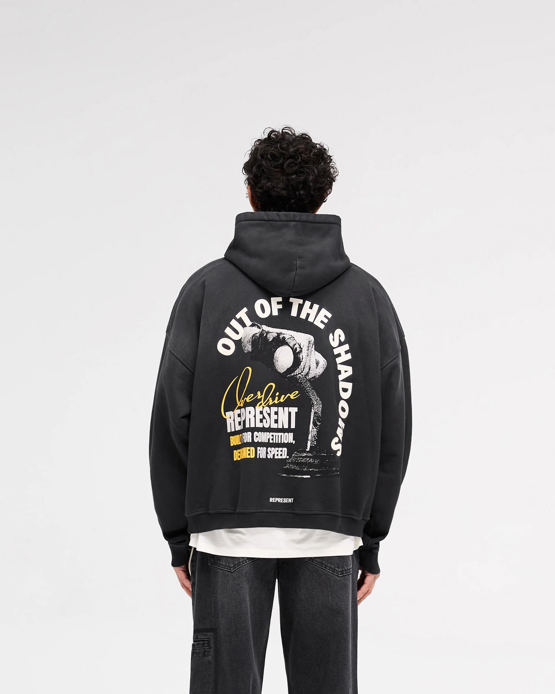 Out Of The Shadows Hoodie - Stained Black - Image 5