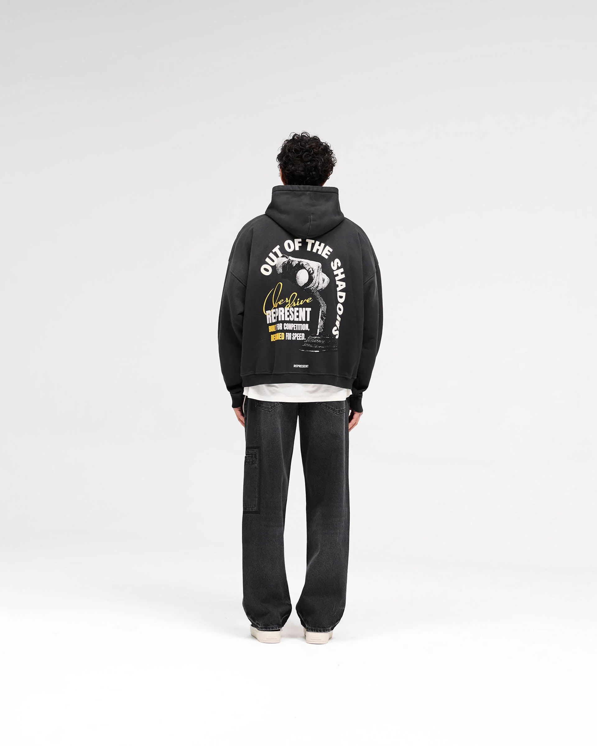 Out Of The Shadows Hoodie - Stained Black - Image 8