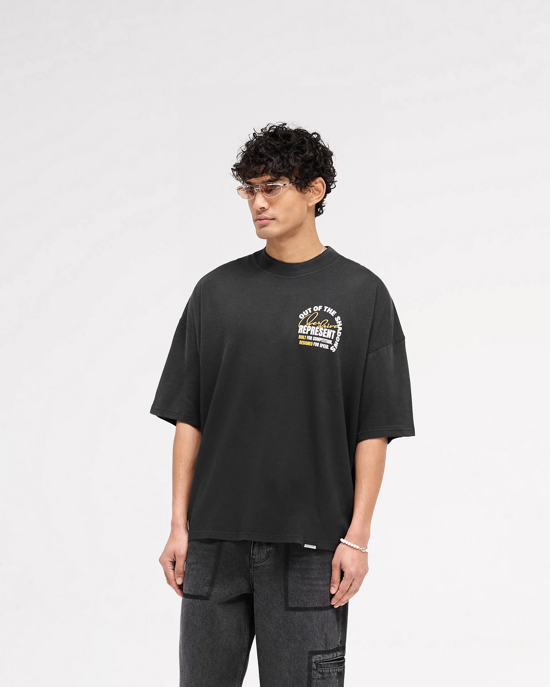 Out Of The Shadows T-Shirt - Stained Black - Image 4