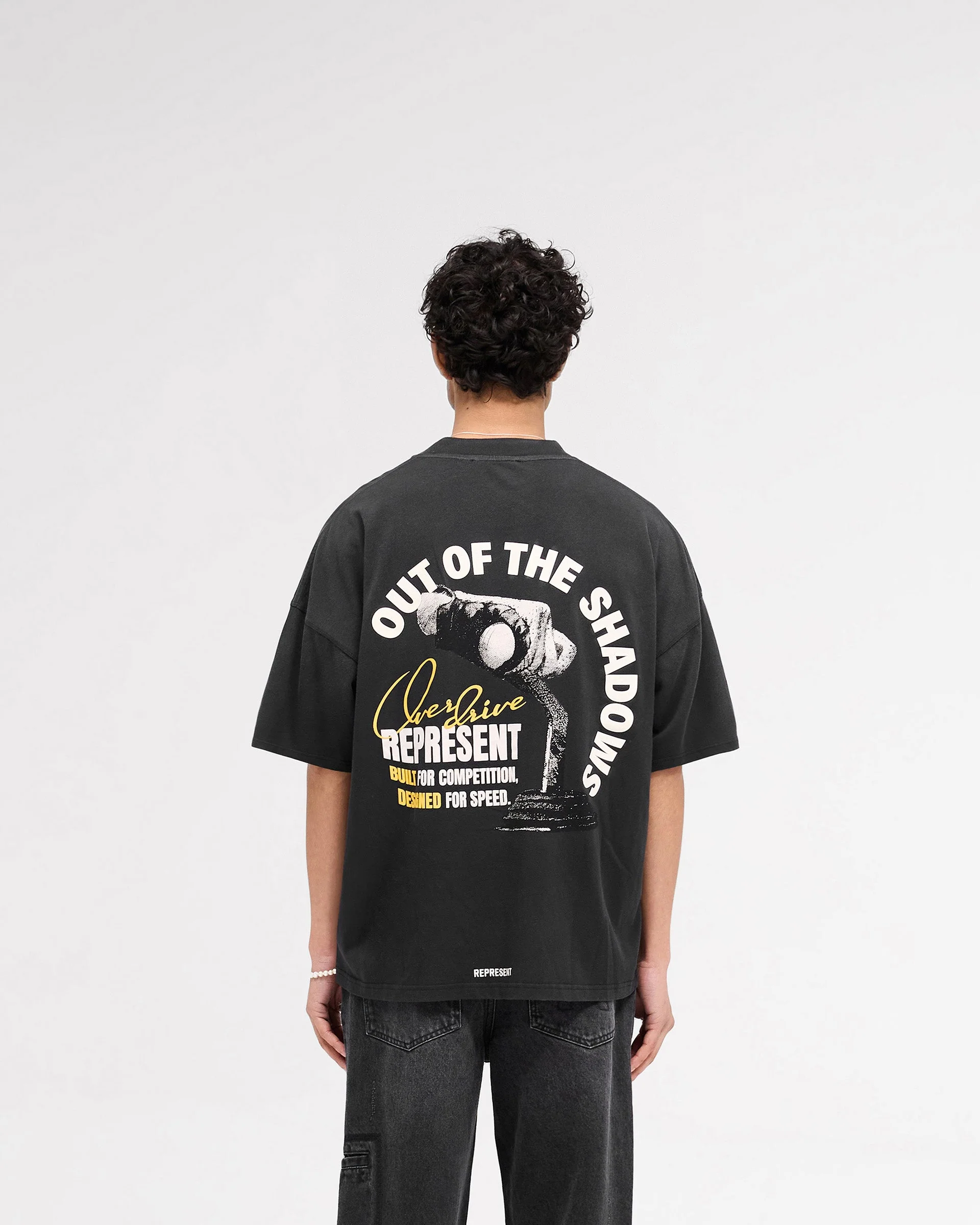 Out Of The Shadows T-Shirt - Stained Black - Image 5