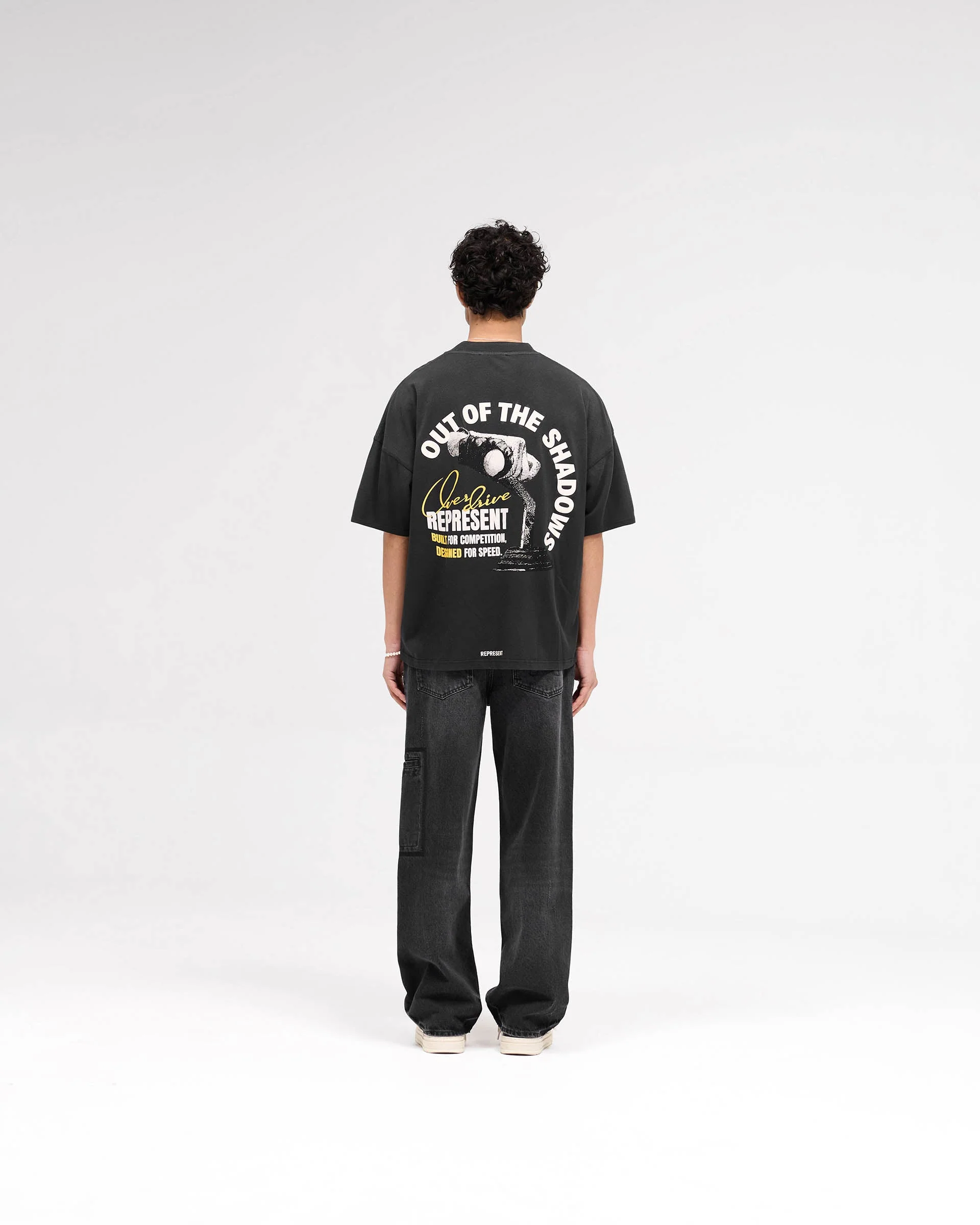 Out Of The Shadows T-Shirt - Stained Black - Image 8
