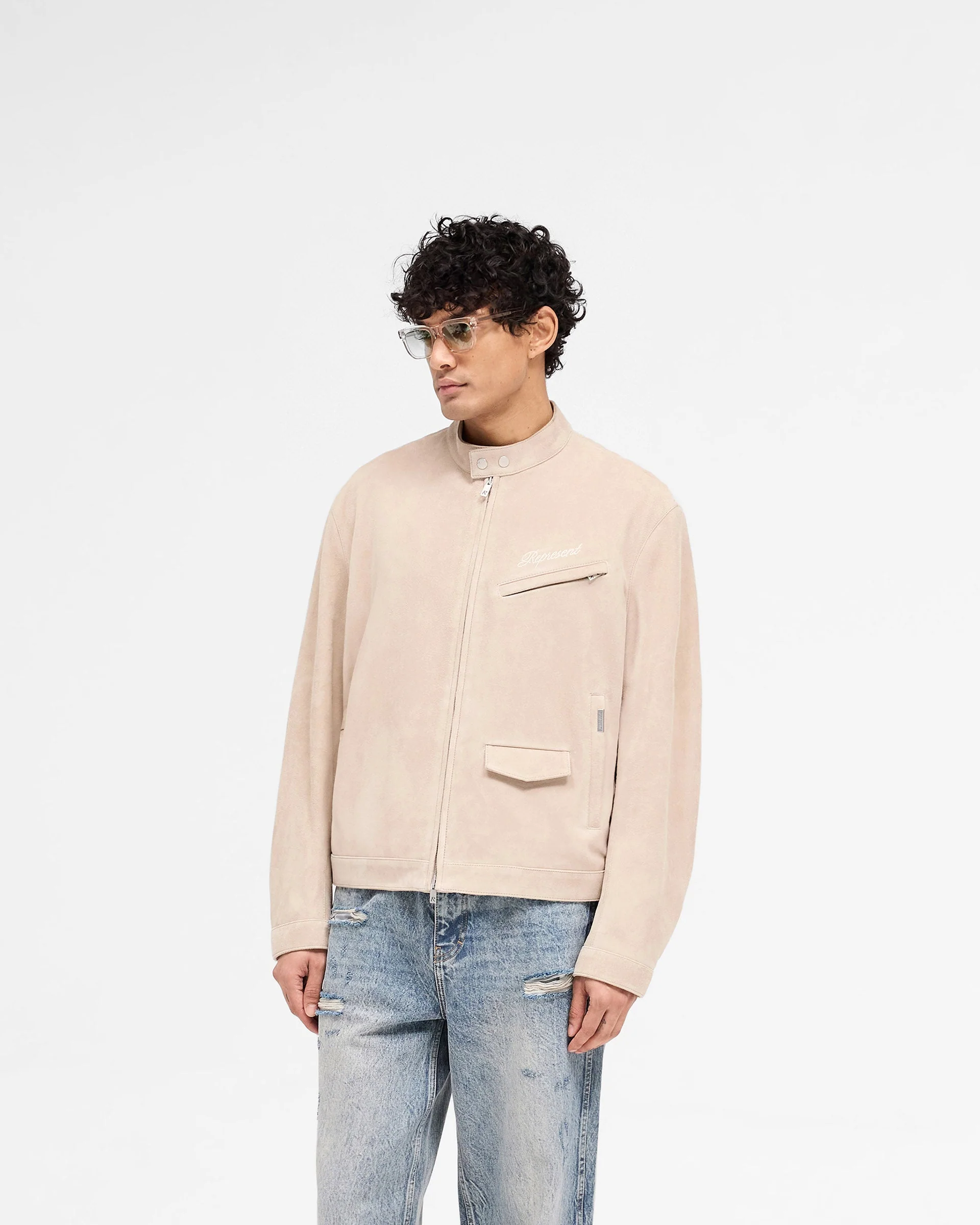 Overdrive Suede Jacket - Beige - Image 2